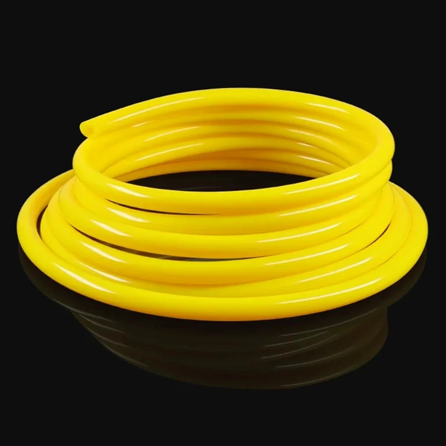 Tuyau Bassin Tube Flexible en Silicone jaune 1~10m, tuyau d'irrigation de l'air for Aquarium, jardin, réservoir de poissons, pompe d'étang(2 meters,ID 6mm x OD 10mm)