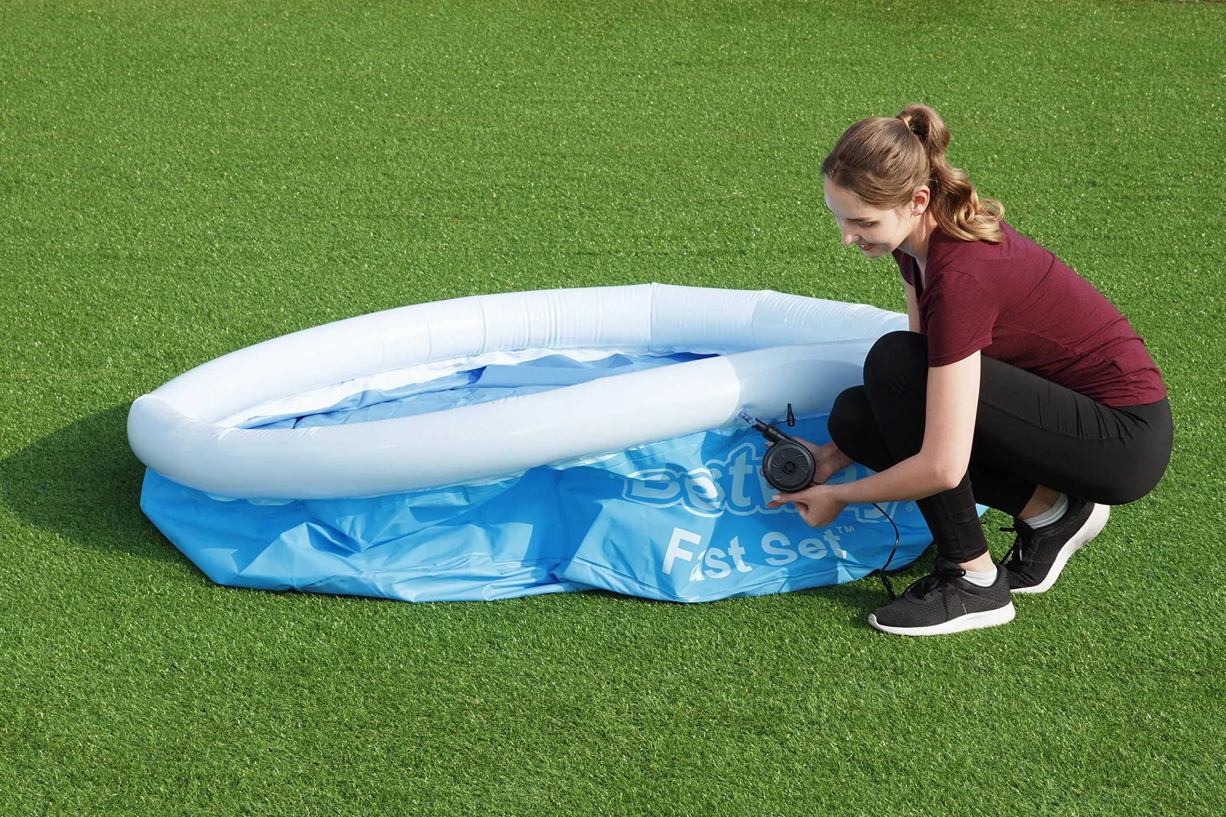 Bestway Kit Piscine Gonflable Ronde Fast Set 183x183x51 cm Bleu