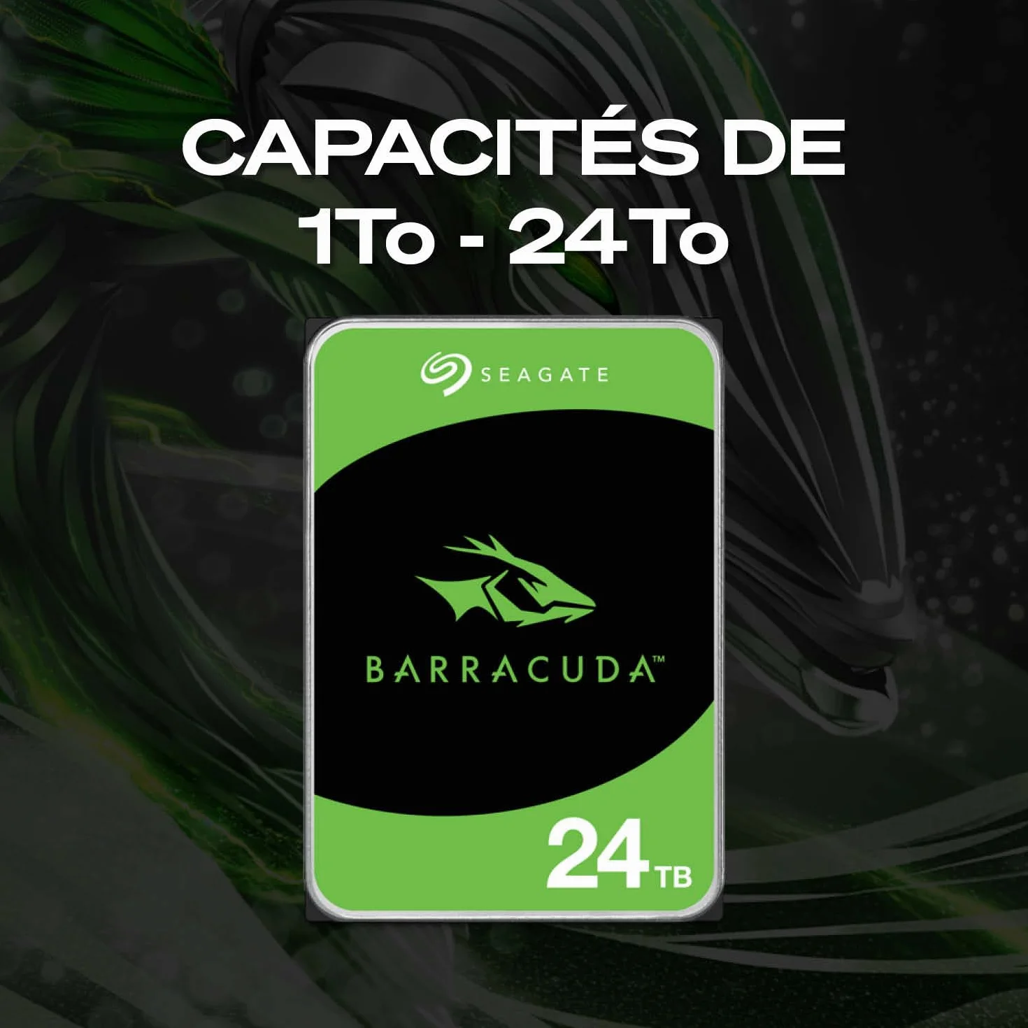 Seagate BarraCuda 2To Disque dur interne HDD 3.5 pouces SATA 6 Goit/s 7200 tr/min 256 Mo cache ST2000DMZ08