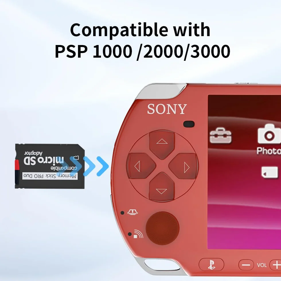 Adaptateur Memory Stick PSP, Micro SD vers Memory Stick Pro Duo pour PlayStation Portable
