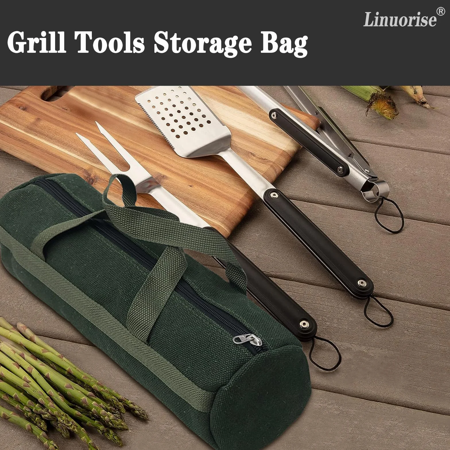 Sac de rangement extra épais pour accessoires de gril et ustensiles de barbecue