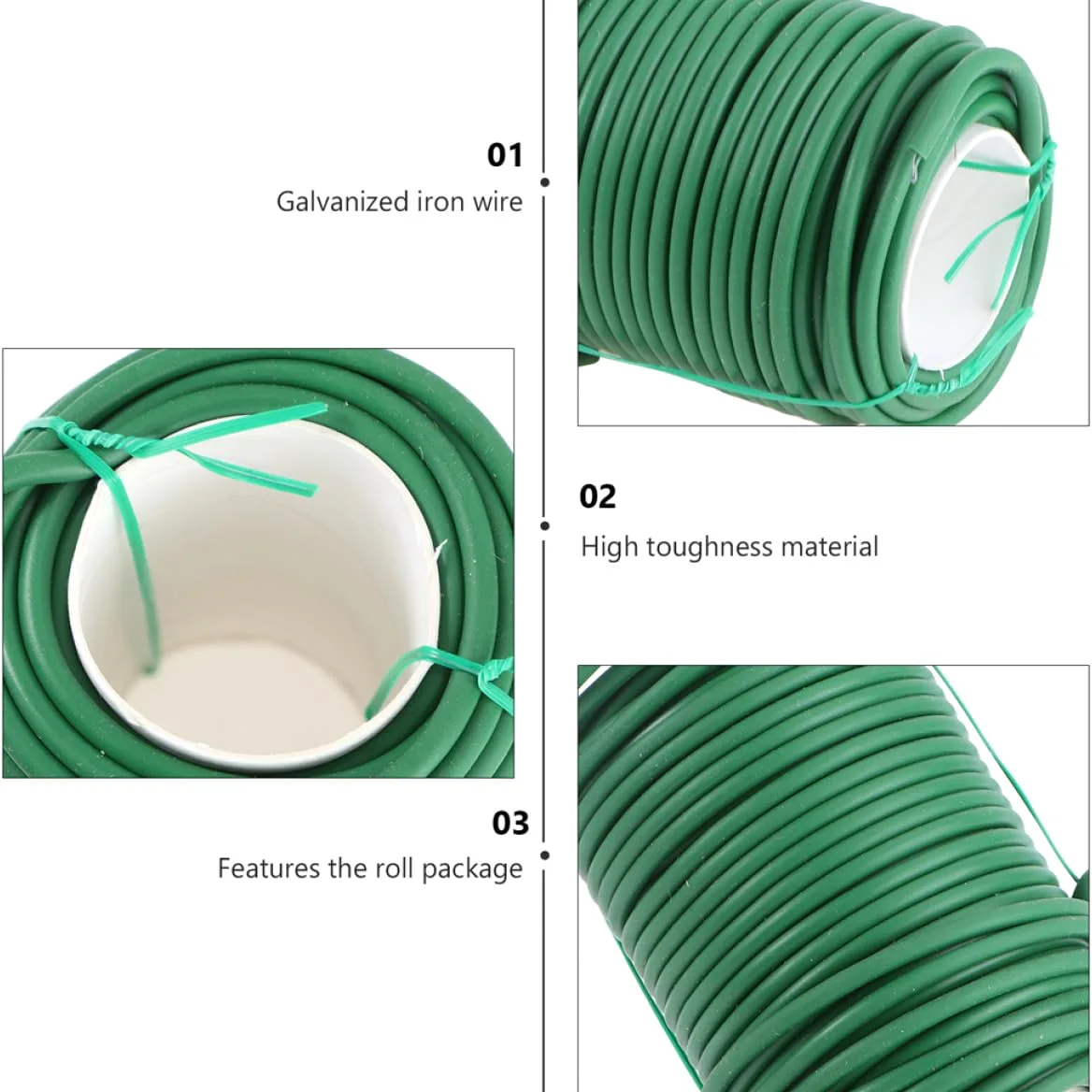DOITOOL 2 Rouleaux de Liens de Jardinage Verts en TPR pour Fixation Sécurisée des Fleurs Plantes Grimpantes, Outil Pratique pour Attacher Branches et Vignes Jardin