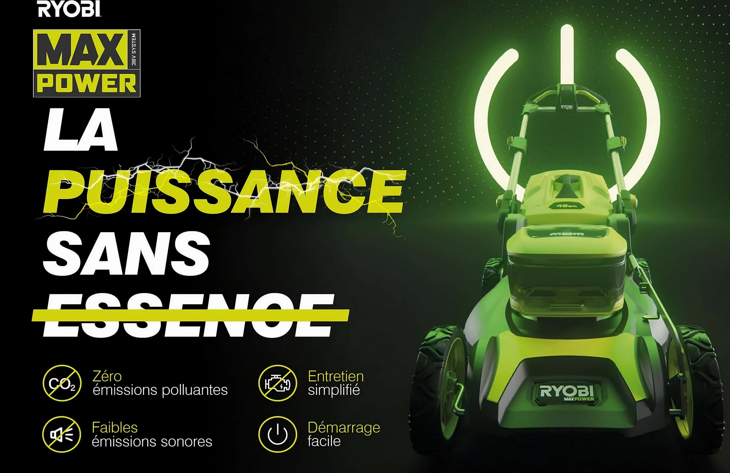 RYOBI Souffleur Aspirateur Broyeur de Feuilles 36V MAX POWER Brushless RBV36B-0 – 3-en-1, 237 km/h, Sac 45L, Broyage 10:1, Nettoyage Terrasse, Pelouse&Ramassage de Feuilles (sans batterie ni chargeur)