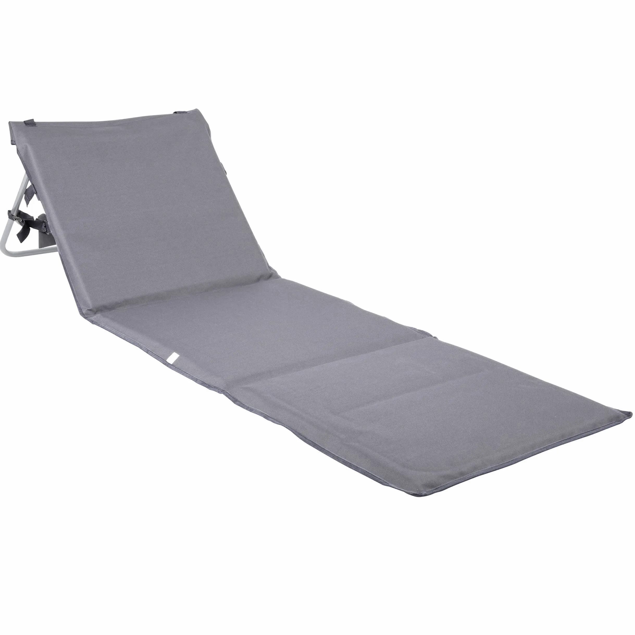 ONVAYA Tapis de plage de qualité supérieure - Rembourré - 2 cm - Avec dossier - Chaise longue de plage pliable - Matelas de plage - Tapis de soleil avec sangle de transport - 161 x 55 x 45 cm