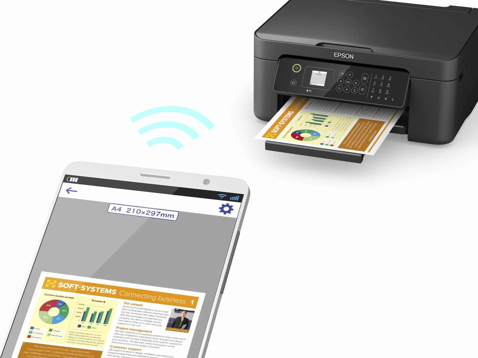 Epson WorkForce WF-2810 Imprimante Multifonction 4-en-1 A4 Jet d'encre Couleur Wifi Direct Recto Verso
