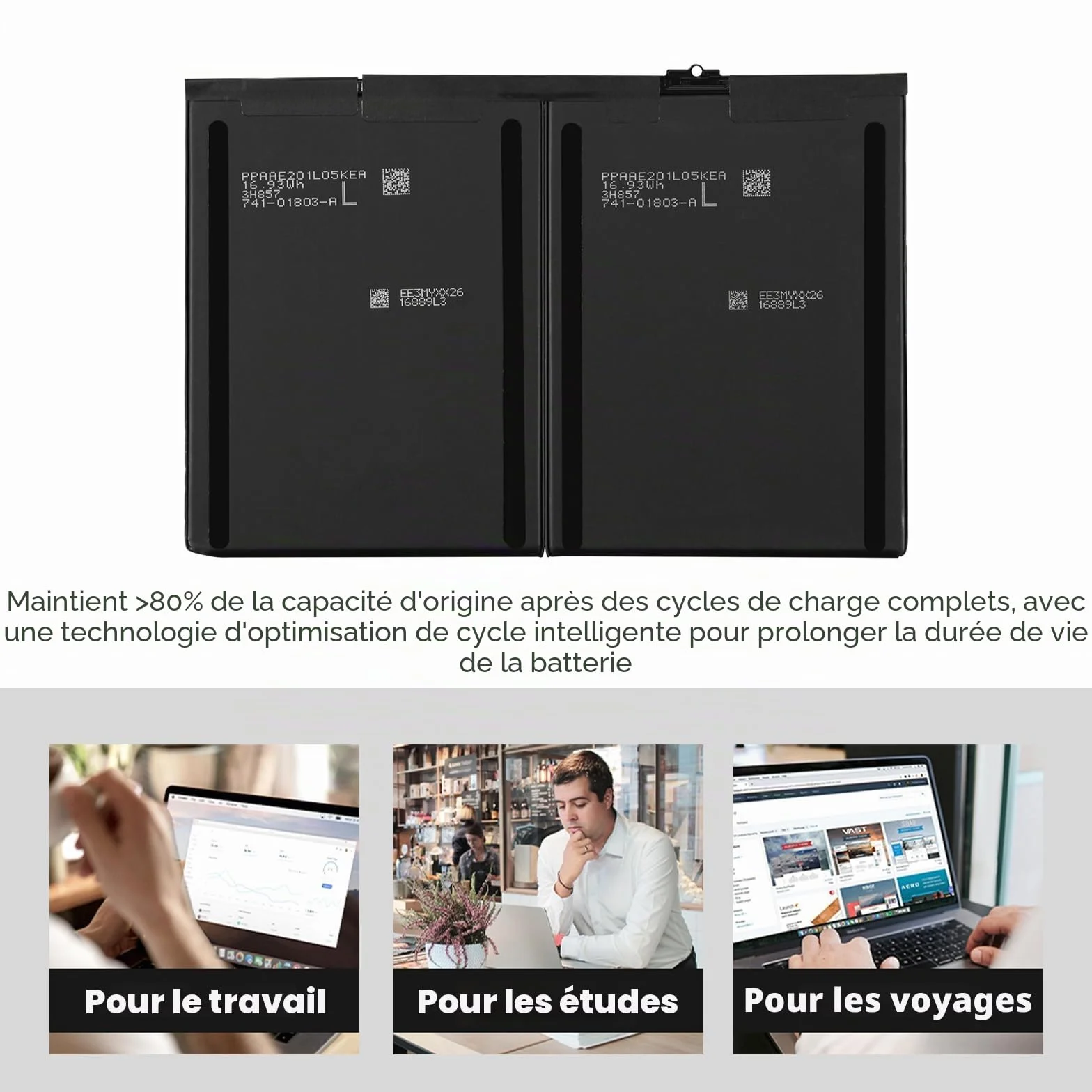 K KYUER A1484 Tablet Batterie pour iPad 5 6 7 8 9 Gen Air 1 2013