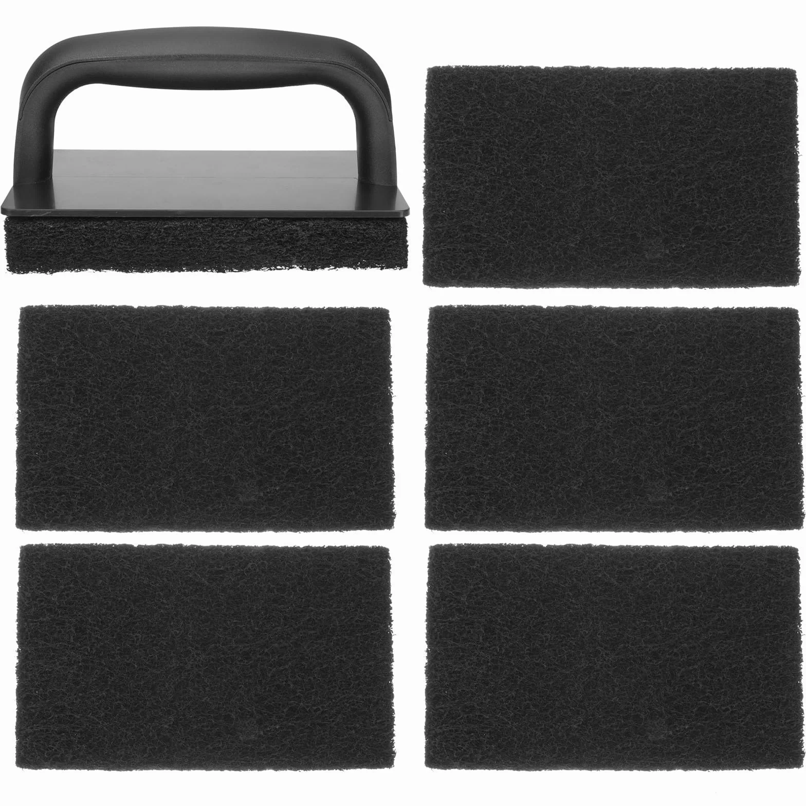 Set de Brosses Cuisine Noires PP pour Nettoyage Barbecue et Plancha