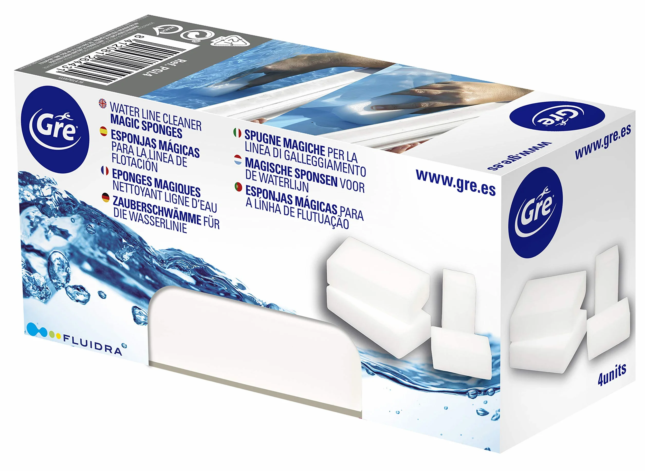 Éponges magiques de nettoyage pour piscine Ligne d'eau Lot de 4
