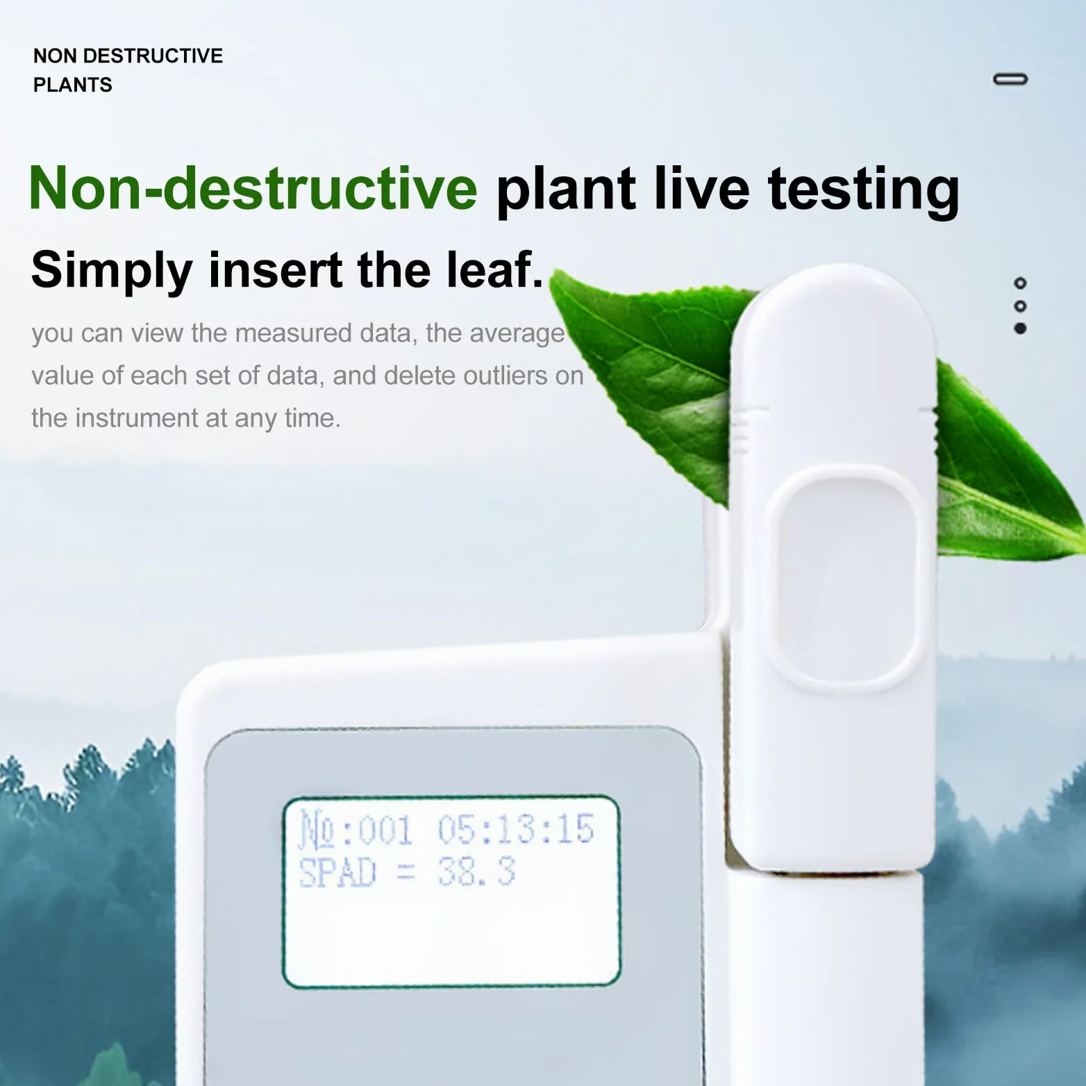 Humidimètre chlorophylle - Testeur de température et d'azote pour la nutrition des plantes et la surveillance de la santé