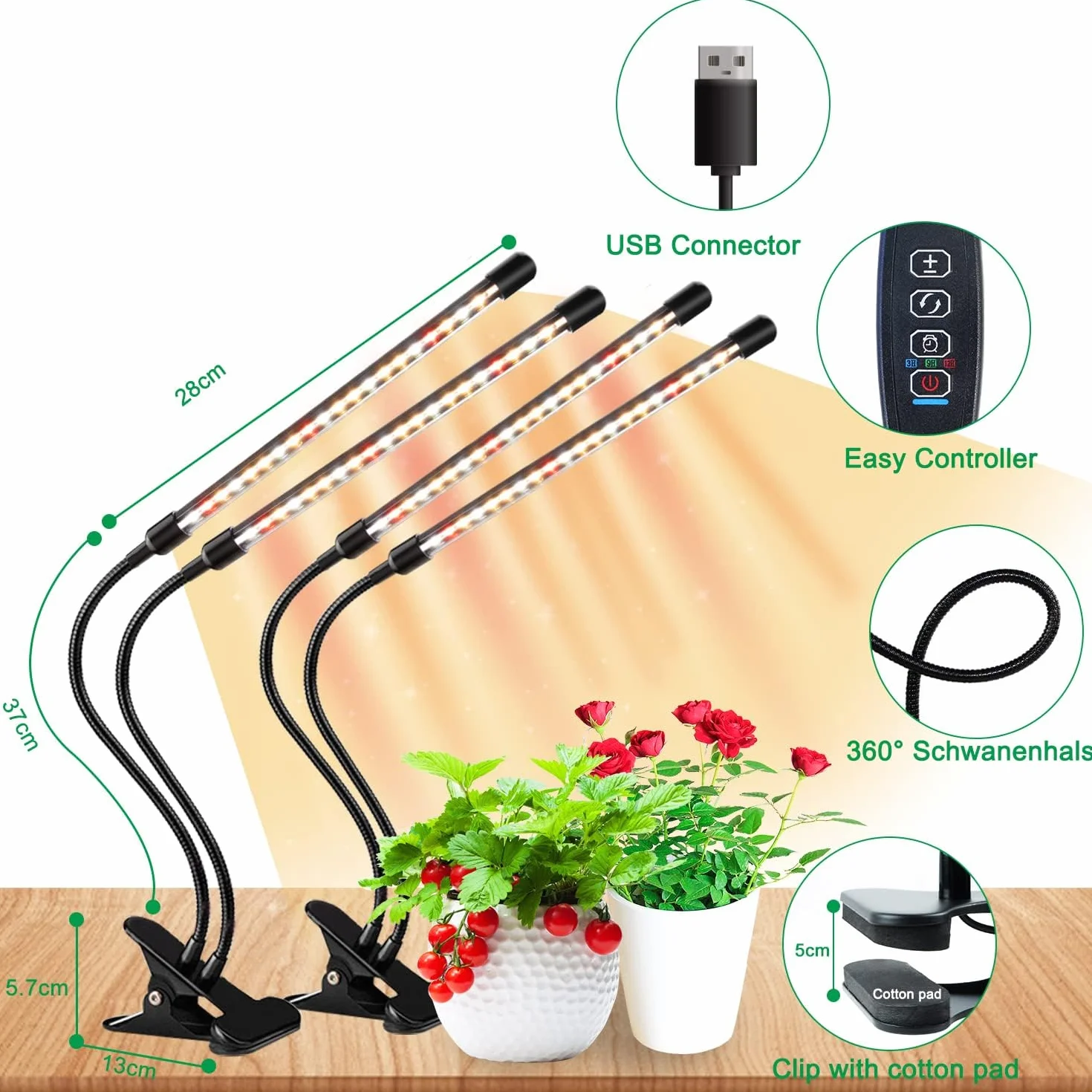 COKOLILA Lampe de Plante 600W COB Spectre Complet Horticole LED Daisy Chain 290x260cm