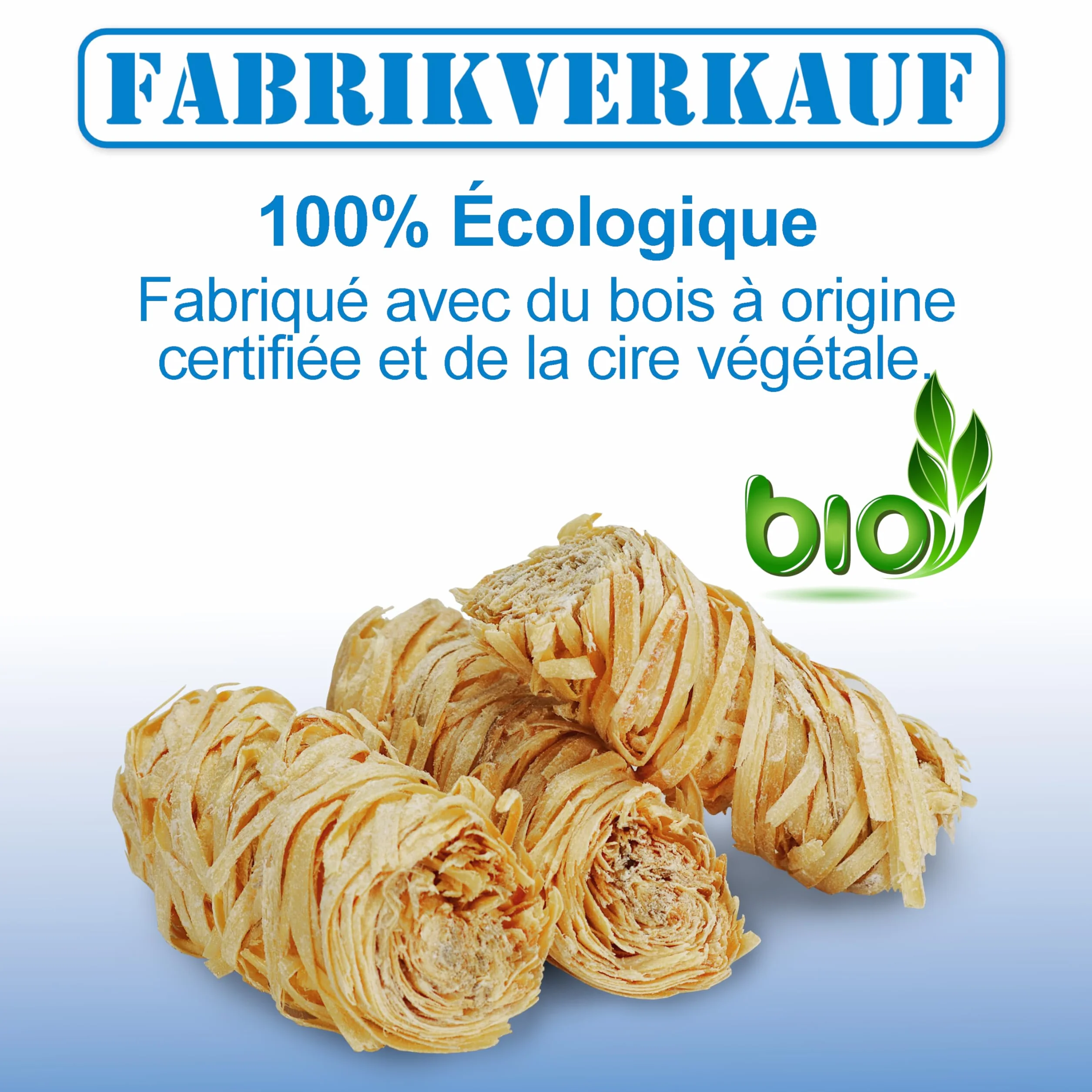 Allumes Feux Naturels 400 Pièces 6 cm 5 kg Cheminées Charbon Barbecue Fours à Pizza