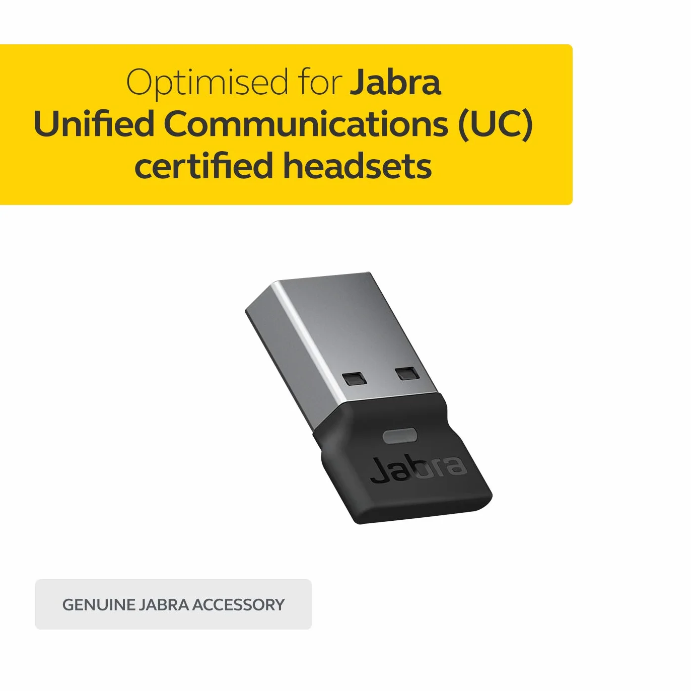 Jabra Link 380a UC USB-A Adaptateur Bluetooth Dongle sans fil pour Casques Evolve2 85 65