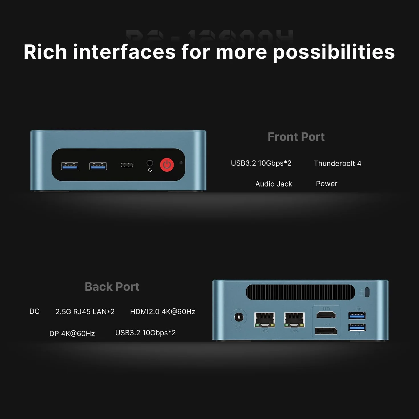 BOSGAME P2 Pro Mini PC Intel Core i9-12900H 5.0GHz Windows 11 Pro 32Go DDR5 1To SSD PCIe 4.0 Bureau