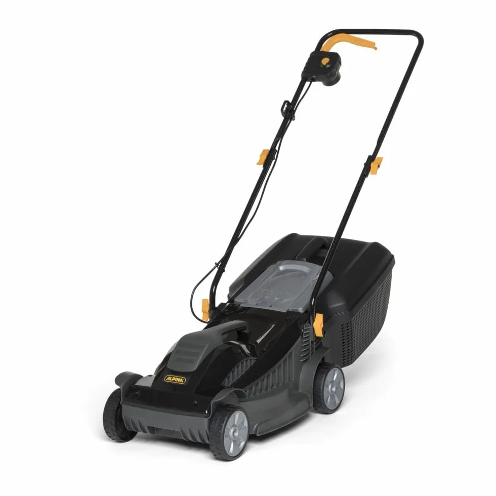 Alpina BL 380 E Tondeuse Électrique, 1400 W, 38 cm – Bac 40 l, Réglage 3 Positions – Pelouses jusqu'à 500 m²