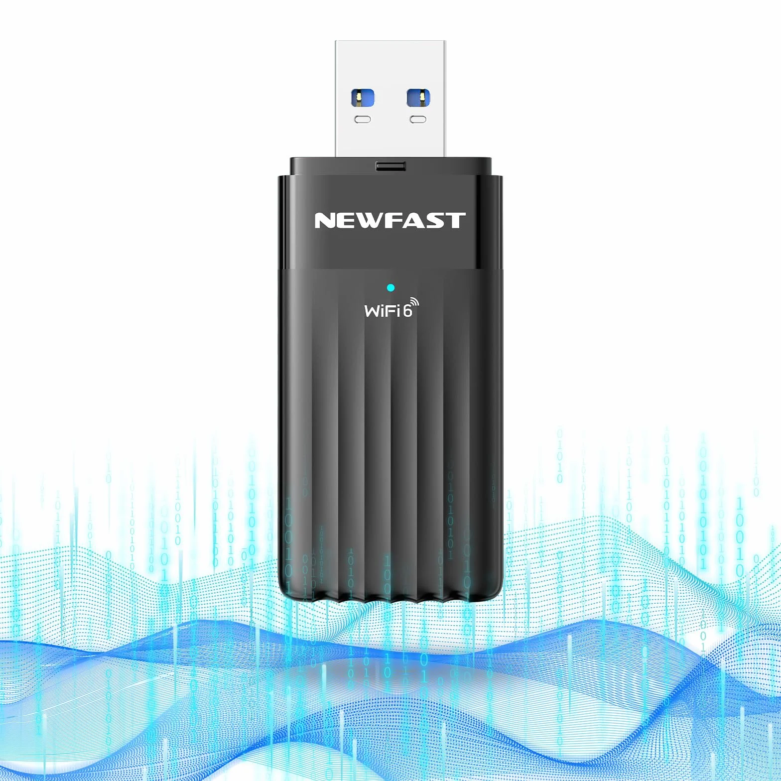 NEWFAST Clé WiFi 6 AX3000 Adaptateur USB 3.0 Double Bande MU-MIMO WPA3 OFDMA 5GHz Dongle WiFi pour PC Windows 11/10