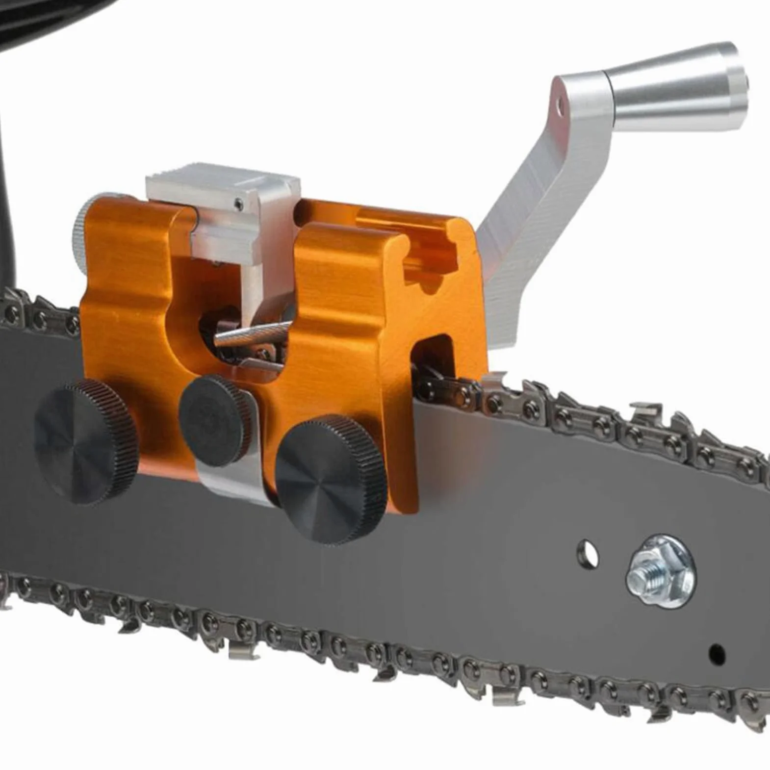 Aiguiseur de tronçonneuse à manivelle – Outil d'affûtage portable Timberline pour toutes les tronçonneuses et scies – Facile à utiliser, solution d'affûtage efficace pour le bois et les menuisiers