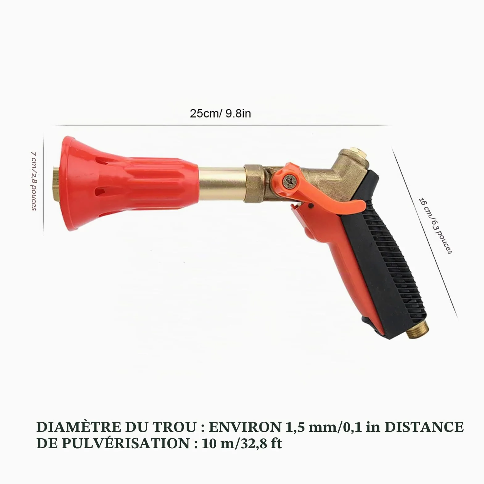 Pompe de Pulvérisation Agricole à Haute Pression, Pistolet à Eau pour Pulvérisation d'arbres Fruitiers, Idéal pour une Lutte Antiparasitaire et une Irrigation Efficaces