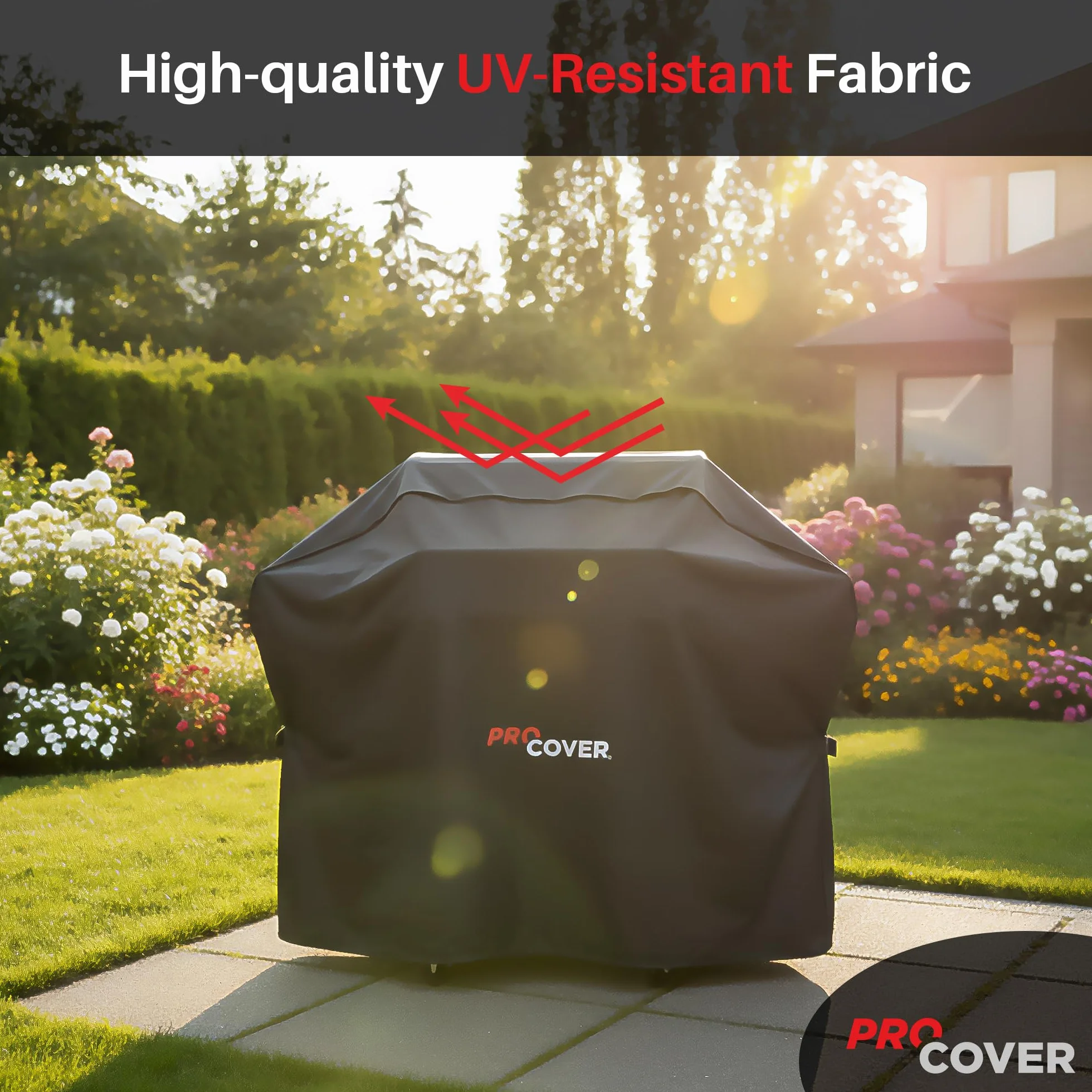 Housse Professionnelle pour Barbecue Extérieur Imperméable 132x112x66cm