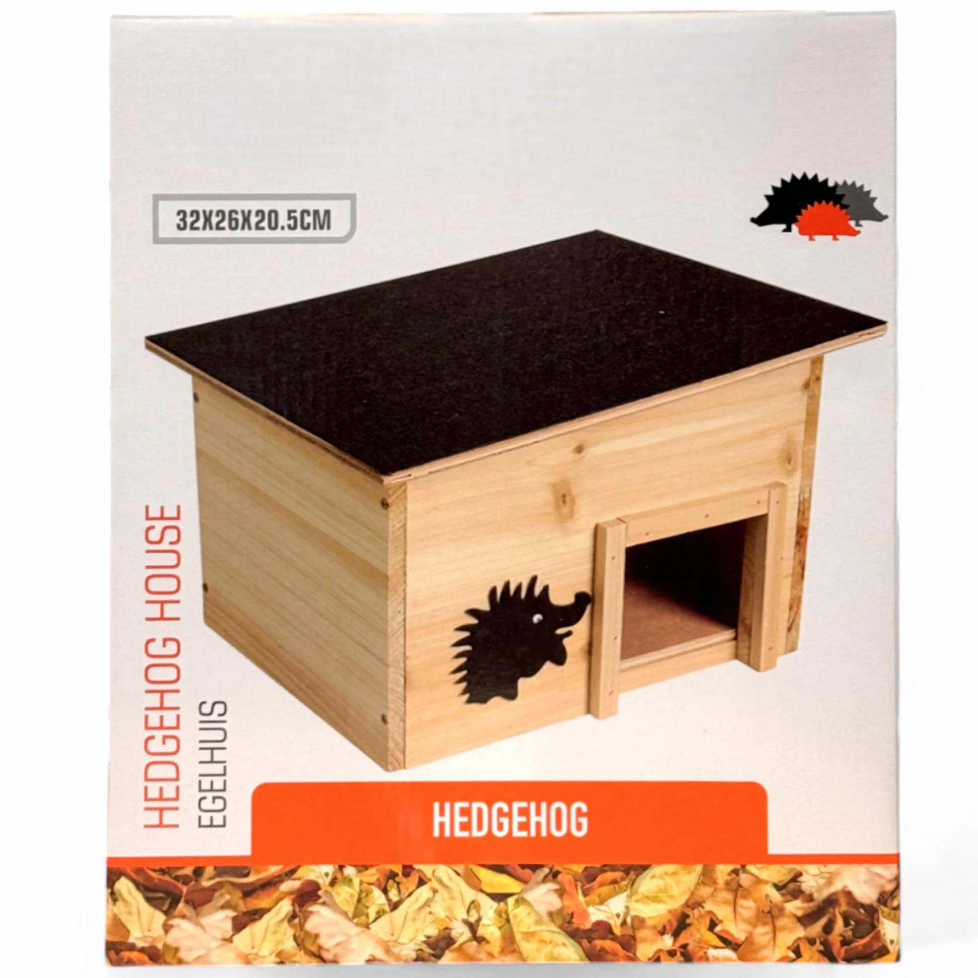 MIJOMA Maison pour hérisson en bois certifié FSC - Abri résistant aux intempéries 32 x 26 x 20,5 cm