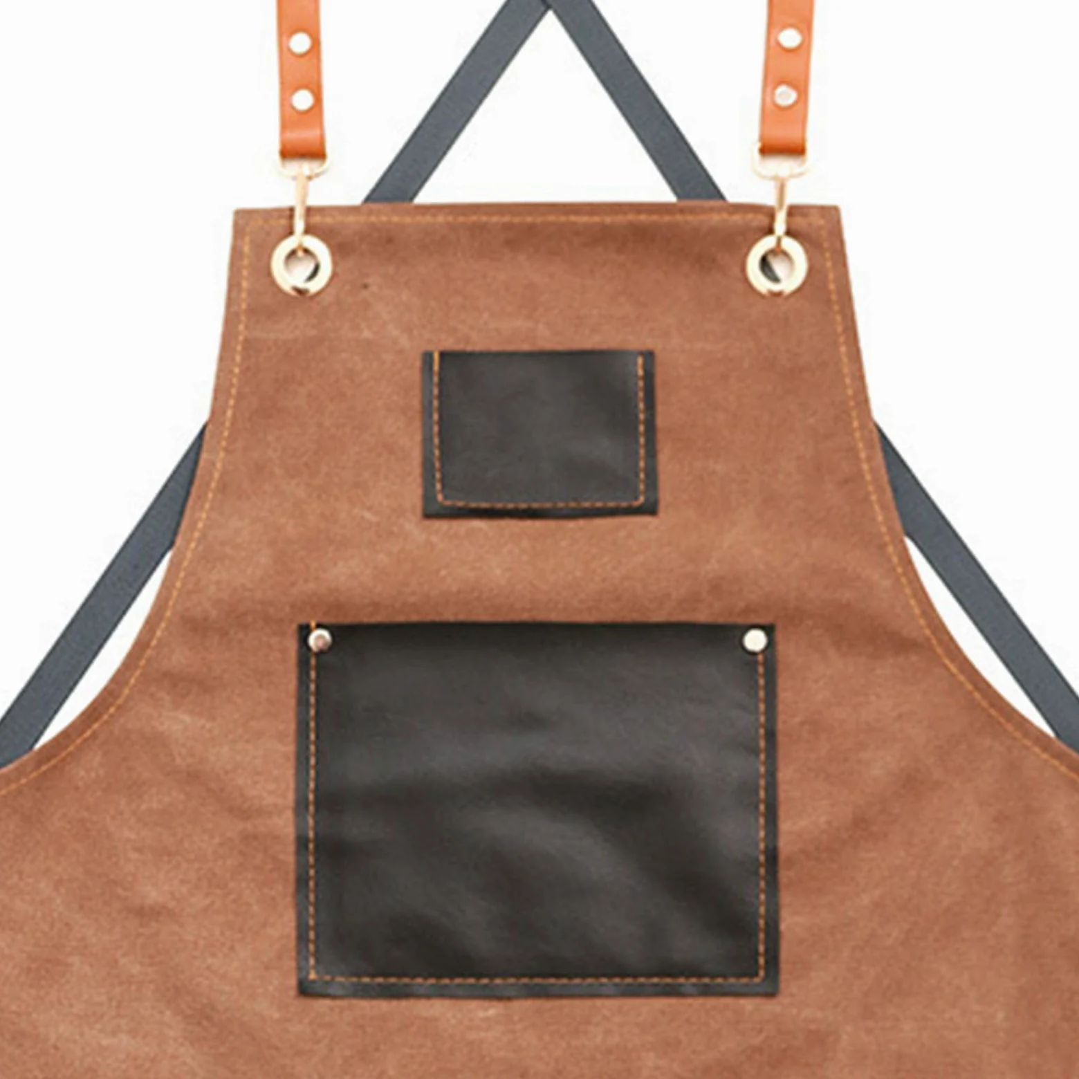 Tabliers, Tabliers de chef for hommes et femmes avec poches, tablier travail for cuisine, restaurant, barbecue, peinture, artisanat, marron