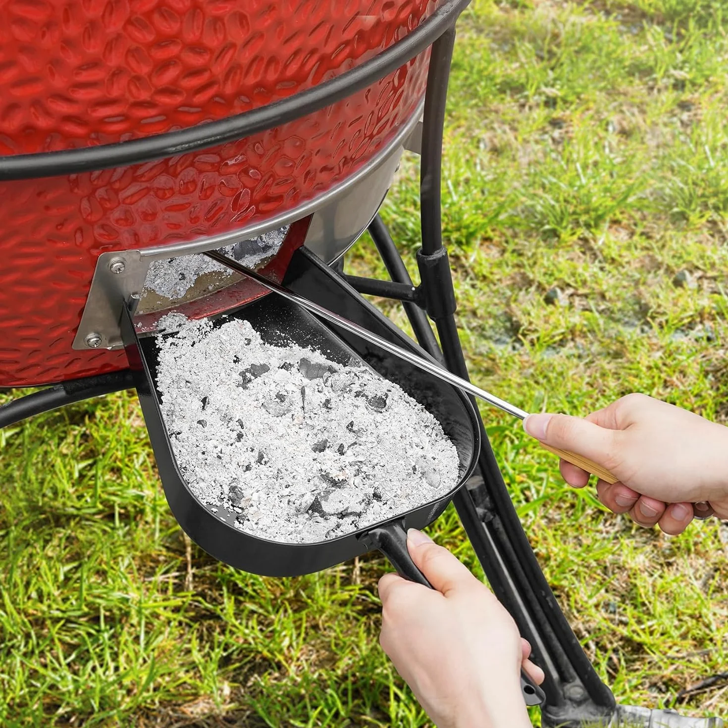onlyfire Pelle à Charbon Barbecue, Pelle à Cendres Acier BBQ Accessoires pour Kamado Grill