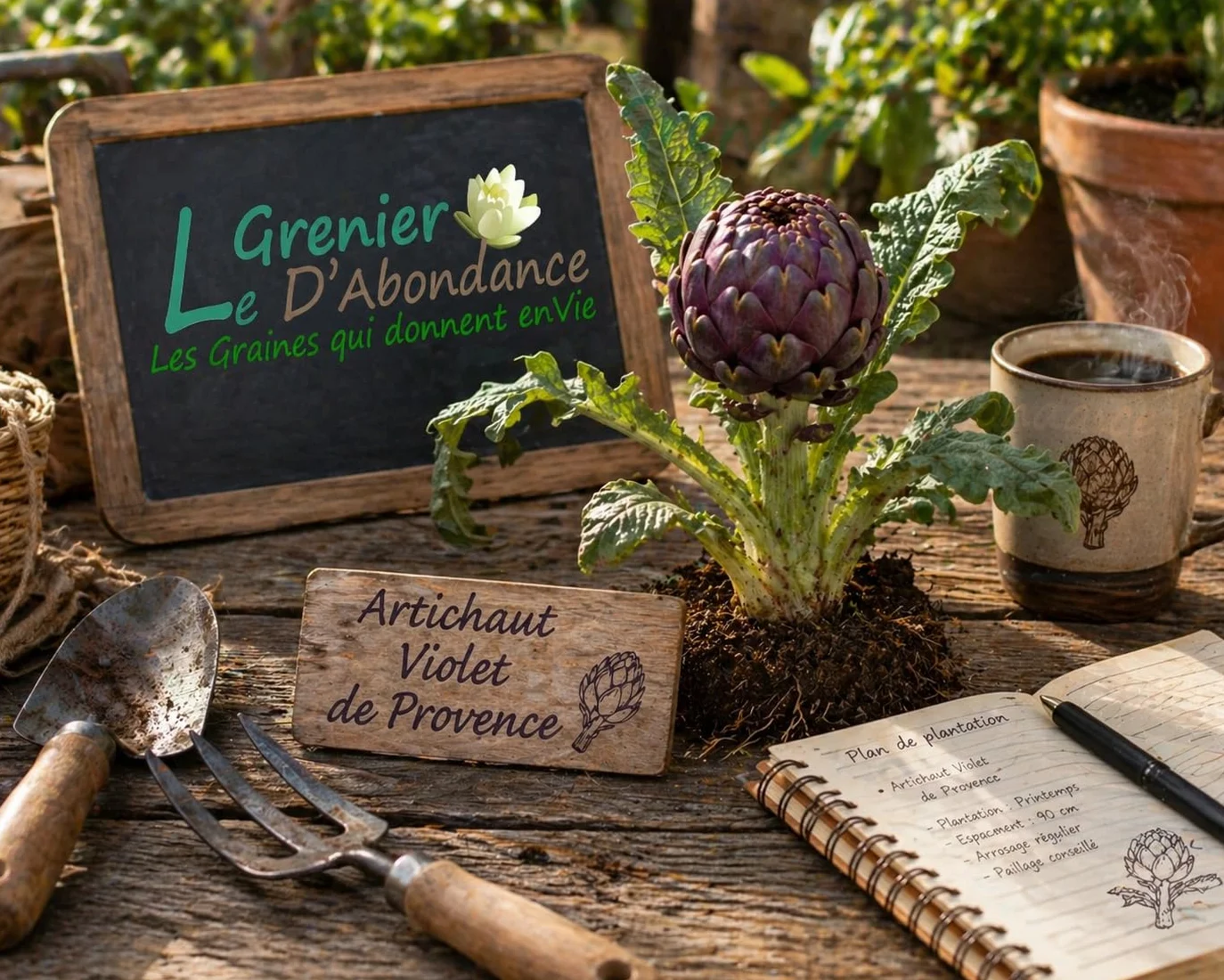 Le Grenier d'Abondance ARTICHAUT Violet de Provence Cynara scolymus 10 graines