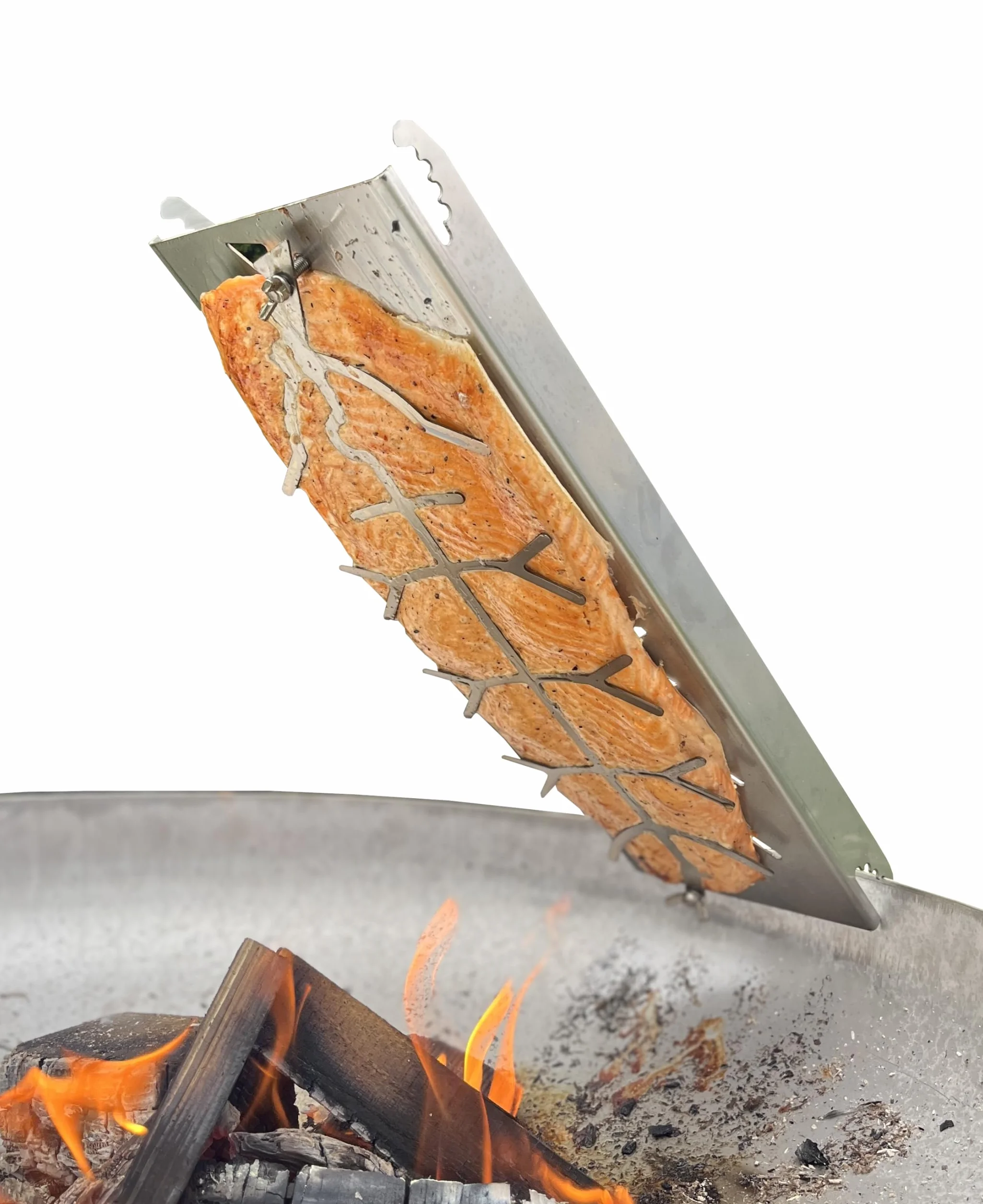 Plaisir du barbecue Planche à saumon flambé acier inoxydable Accessoires barbecue brasero Fabriqué Allemagne