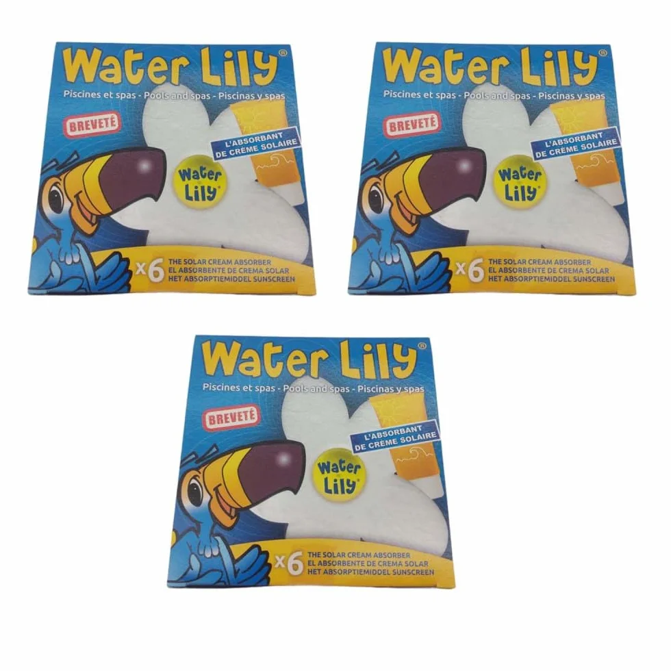Lot de 18 fleurs absorbantes Water Lily pour piscine, jacuzzi & spa