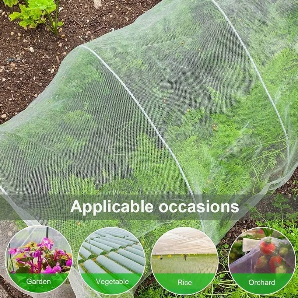 Filet Anti Insectes pour Plantes Jardin, Filets Maille Fine pour Jardin, Filet Anti Oiseaux Moustiquaire, Filet Anti-Insectes pour Légumes, Peut être Directement Couvert et Arrosé(1.5x30m)