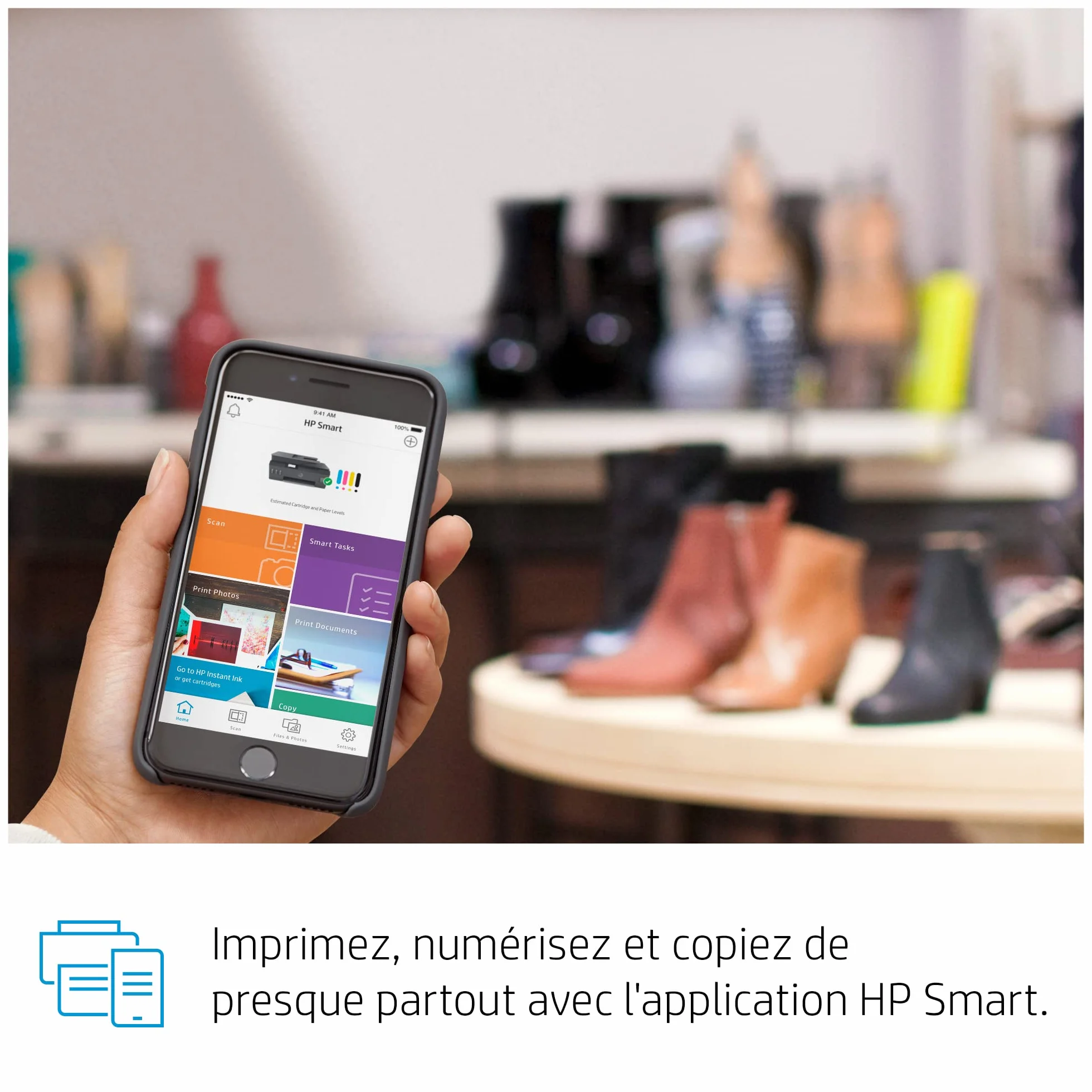 HP Smart Tank Plus 570 Imprimante tout en un Jet d'encre couleur 3 ans d'encre inclus A4 Wifi
