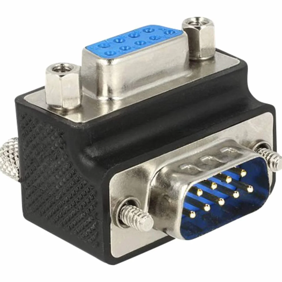 DeLOCK Adaptateur Sub-D 9 pôles coudé vis écrou interchangeables