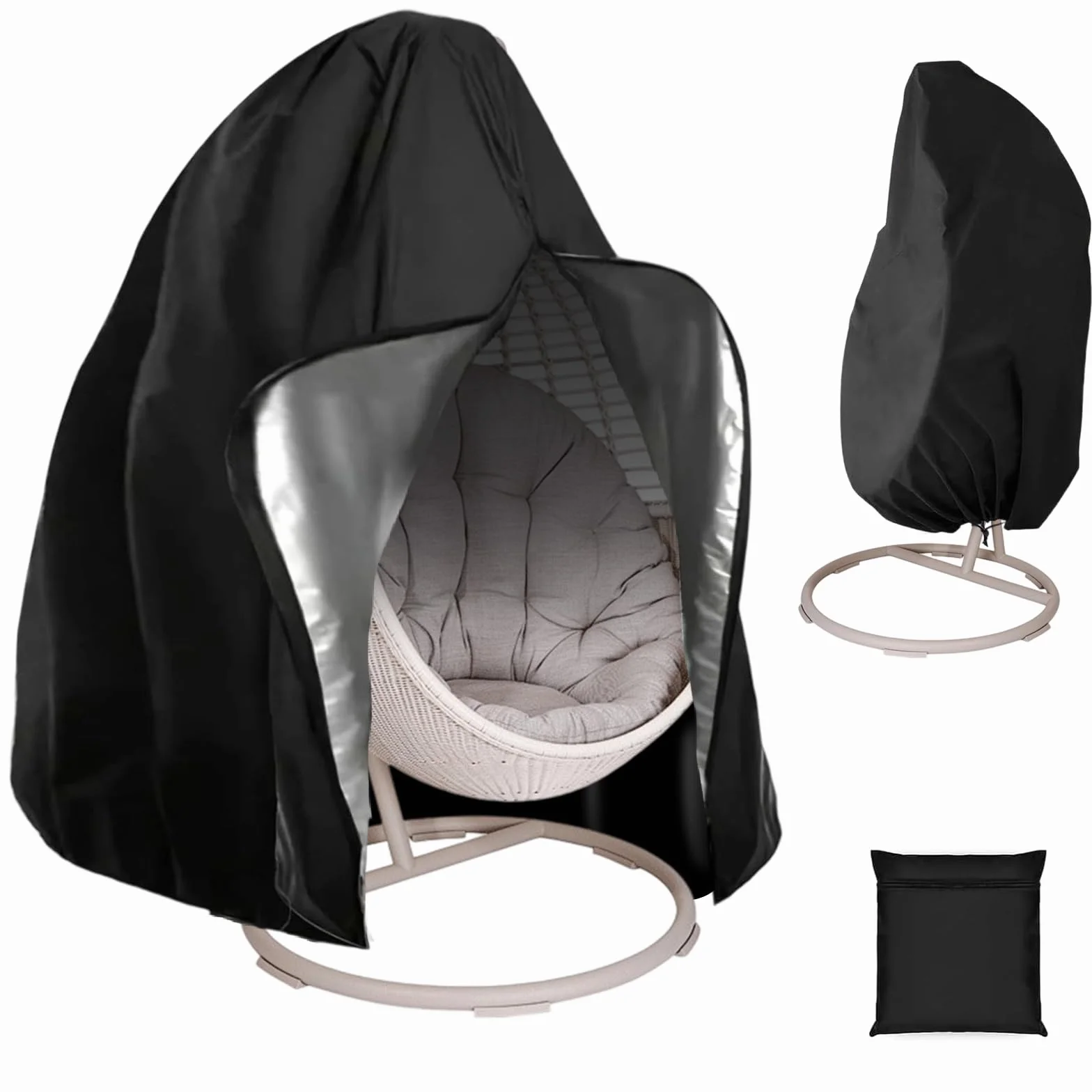 Housse de Chaise Suspendue Imperméable 210D Oxford 230 x 200 cm Protection Extérieur