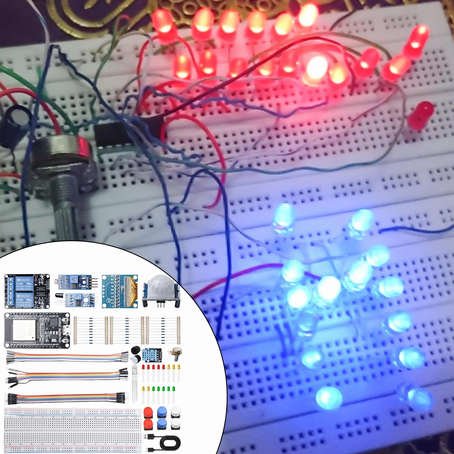Kit de démarrage ESP32 ESP-32S compatible Arduino pour débutants électronique