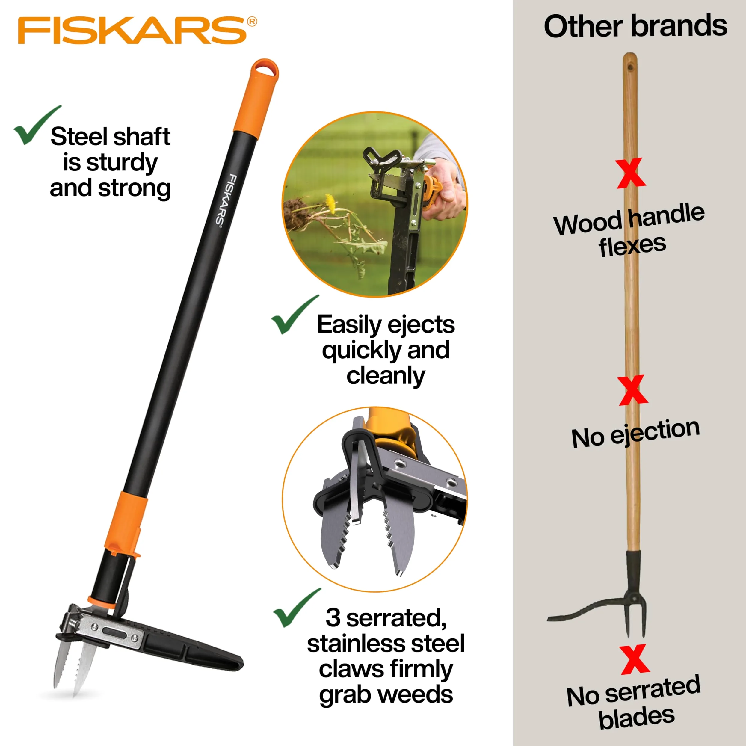 Fiskars 3 Claw Garden Weeder