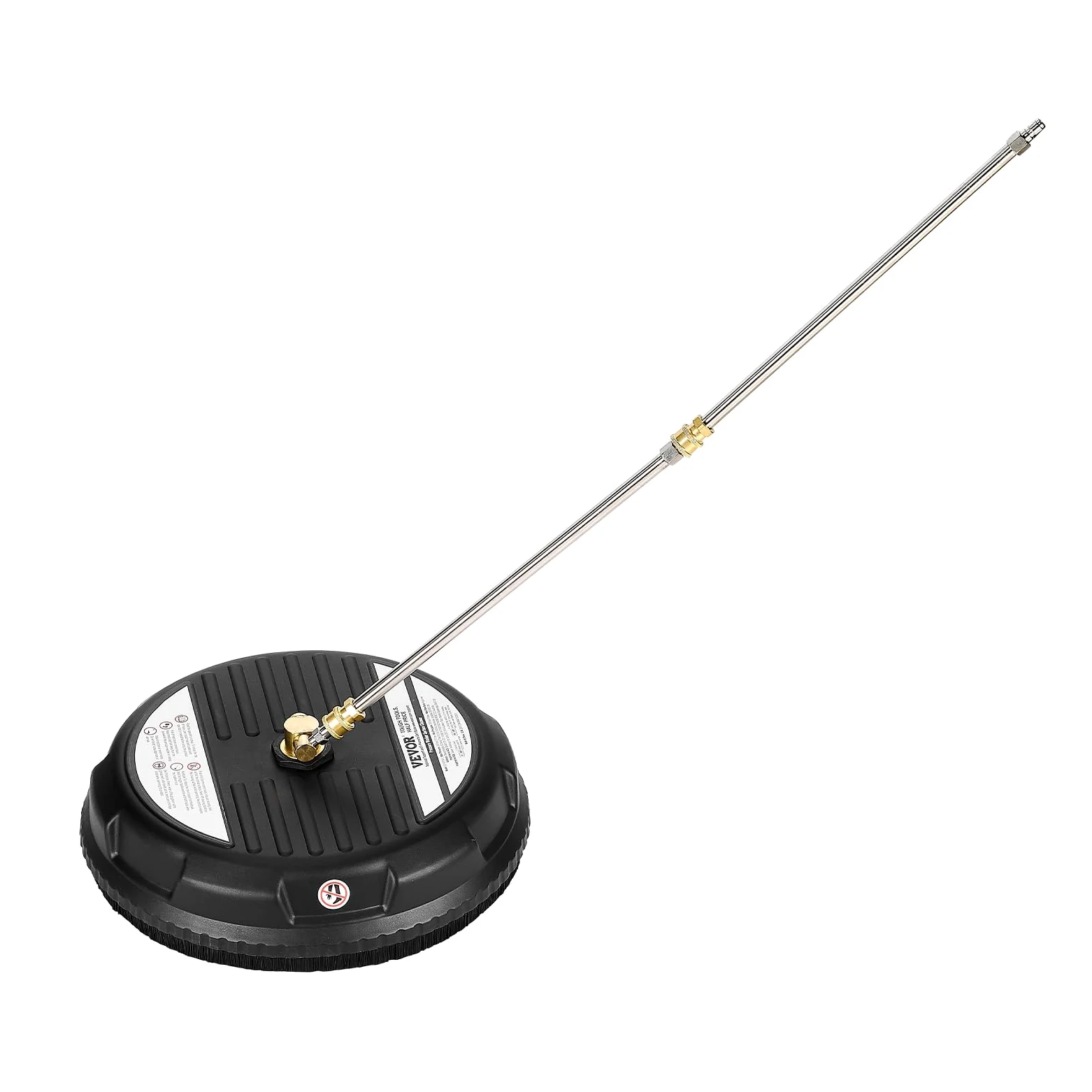 VEVOR Nettoyeur de surface pour nettoyeur haute pression 385 mm, accessoire nettoyeur sol en plastique sur roues, 206 bar max. connecteur 0,635 cm 2 buses de pulvérisation 2 tiges extension pour béton