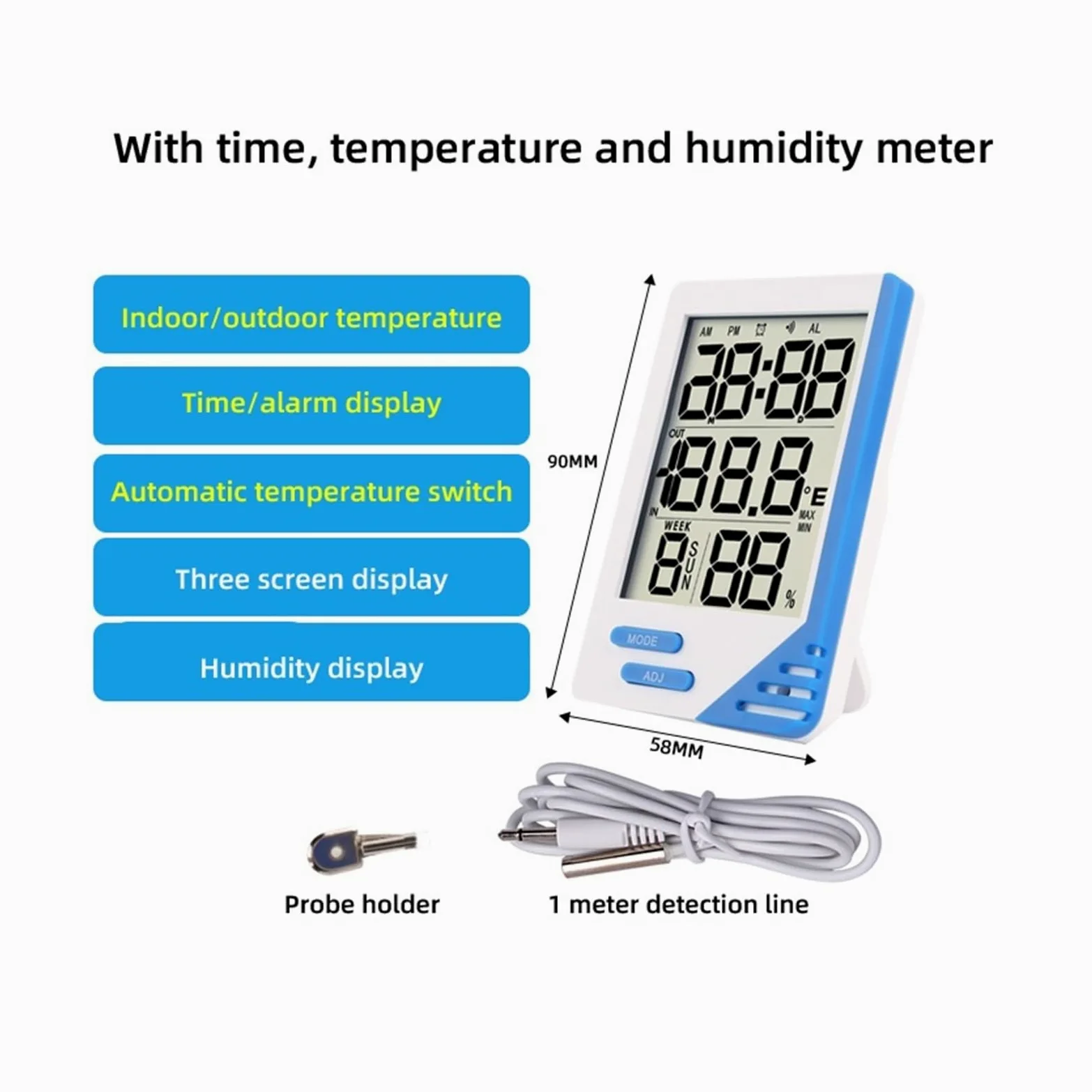 Thermohygromètre Mini LCD Numérique Température Humidité Mètre Intérieur Extérieur Bureau Hygromètre Thermomètre Aquarium Instrument De Mesure