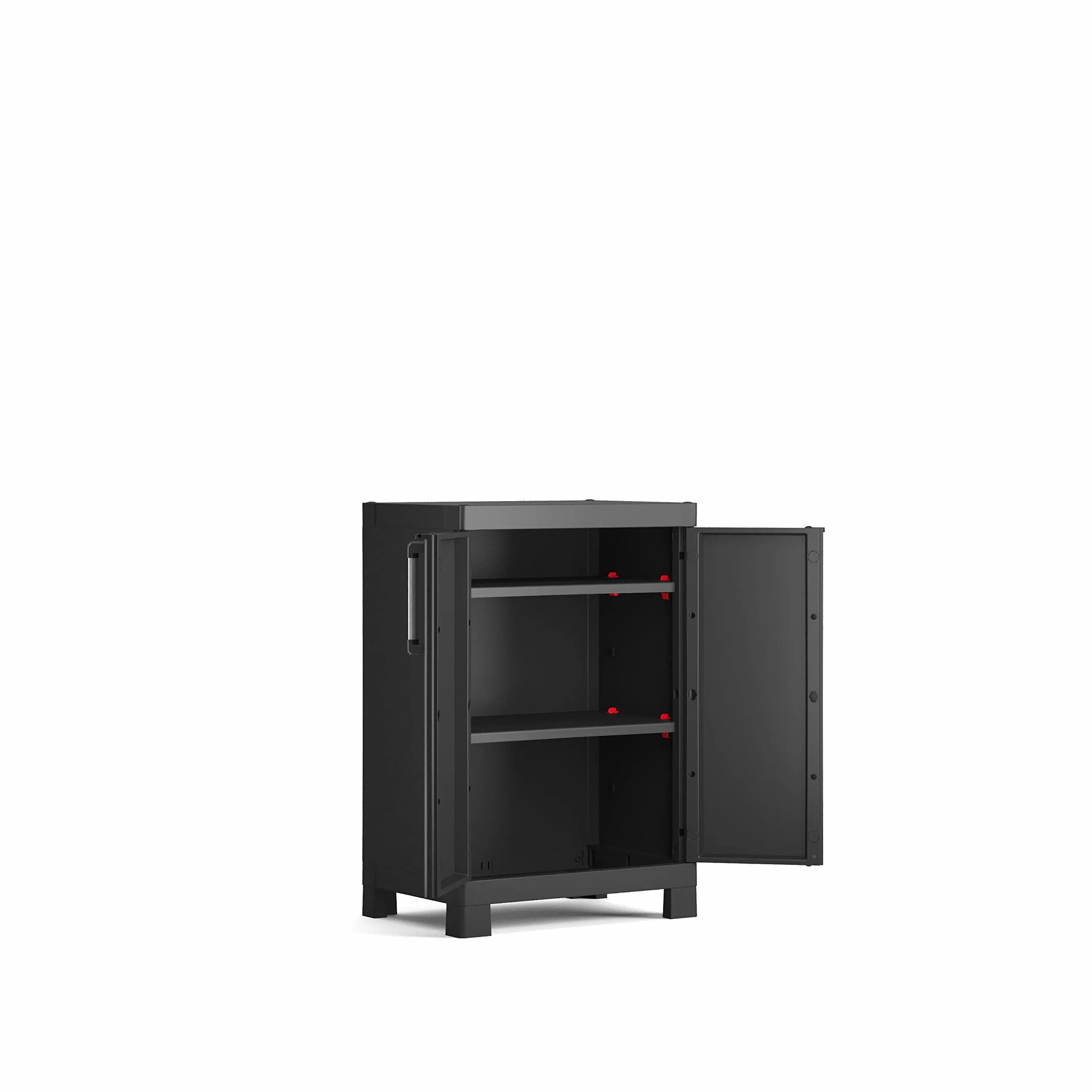 Keter Detroit Armoire à 2 étagères réglables en résine 65x45x97 cm