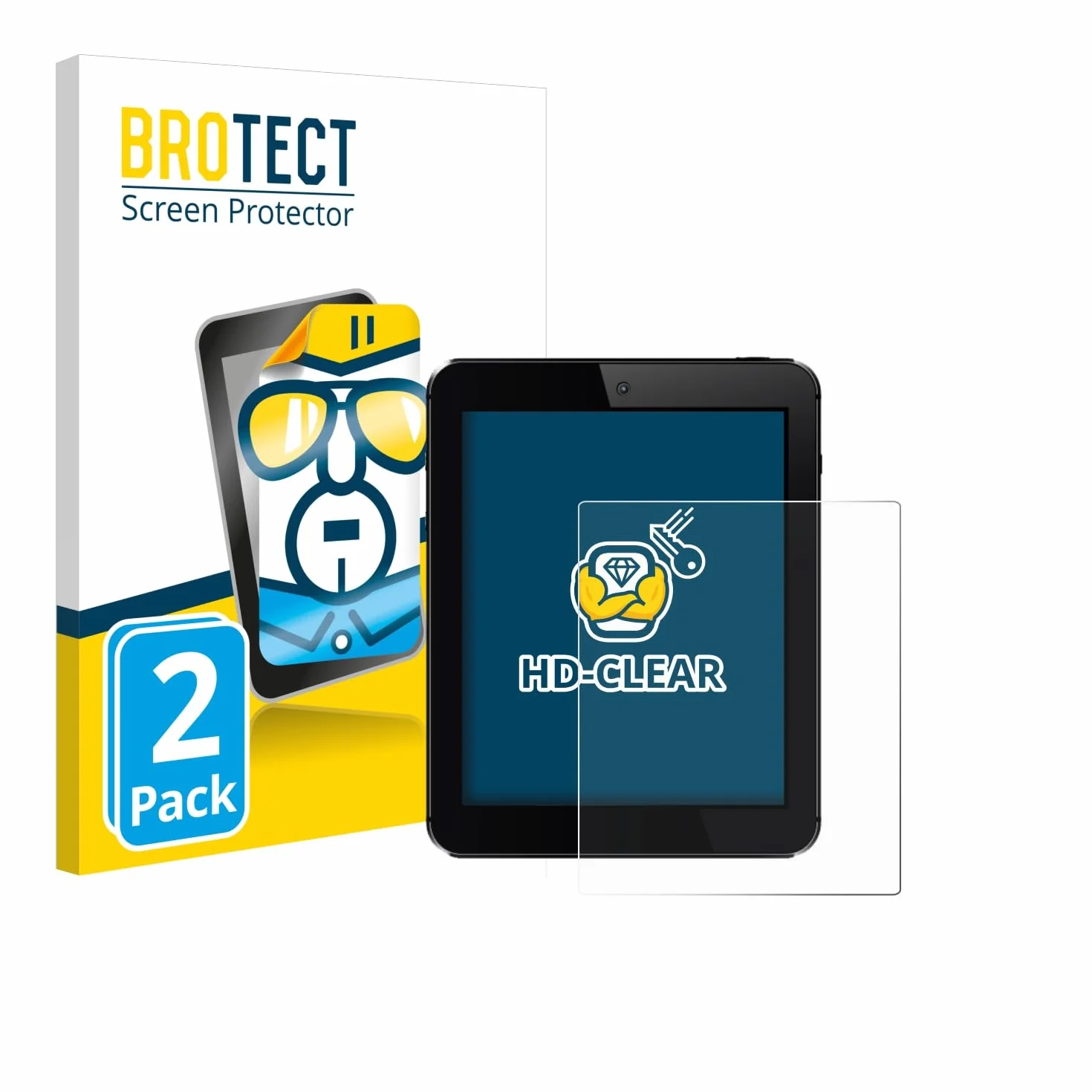 Brotect 7" Protection Ecran PC Tactile 7,0 Pouces (17.8 cm) 2 Pièces Ultra Clair