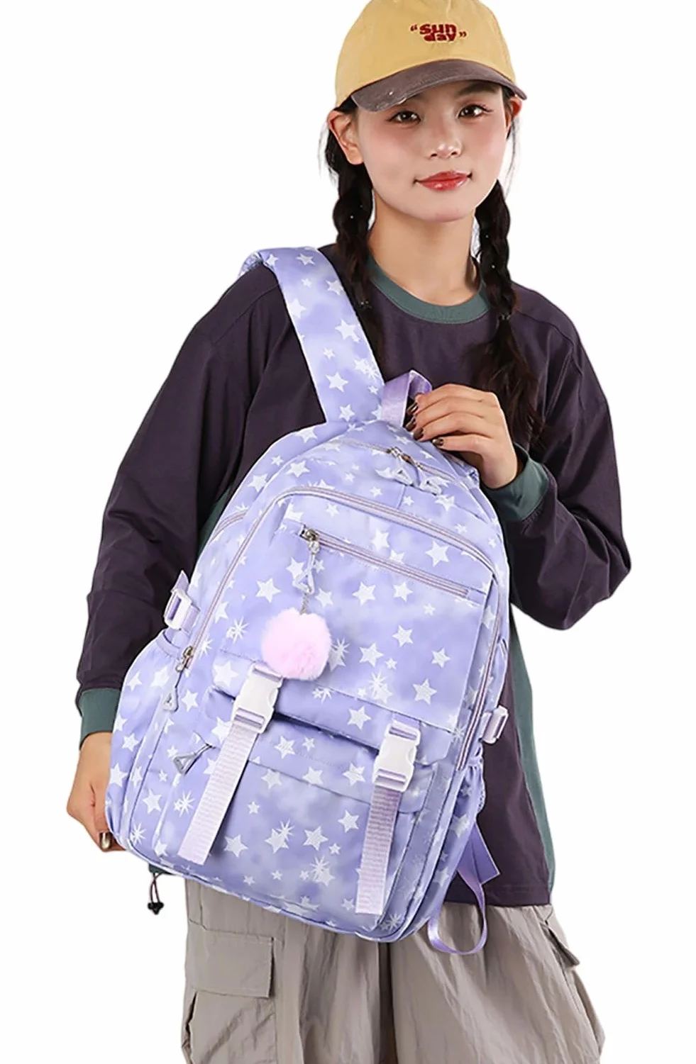 K-POP Sac à Dos pour Filles 15,6 Pouces Ordinateur Portable Décontracté
