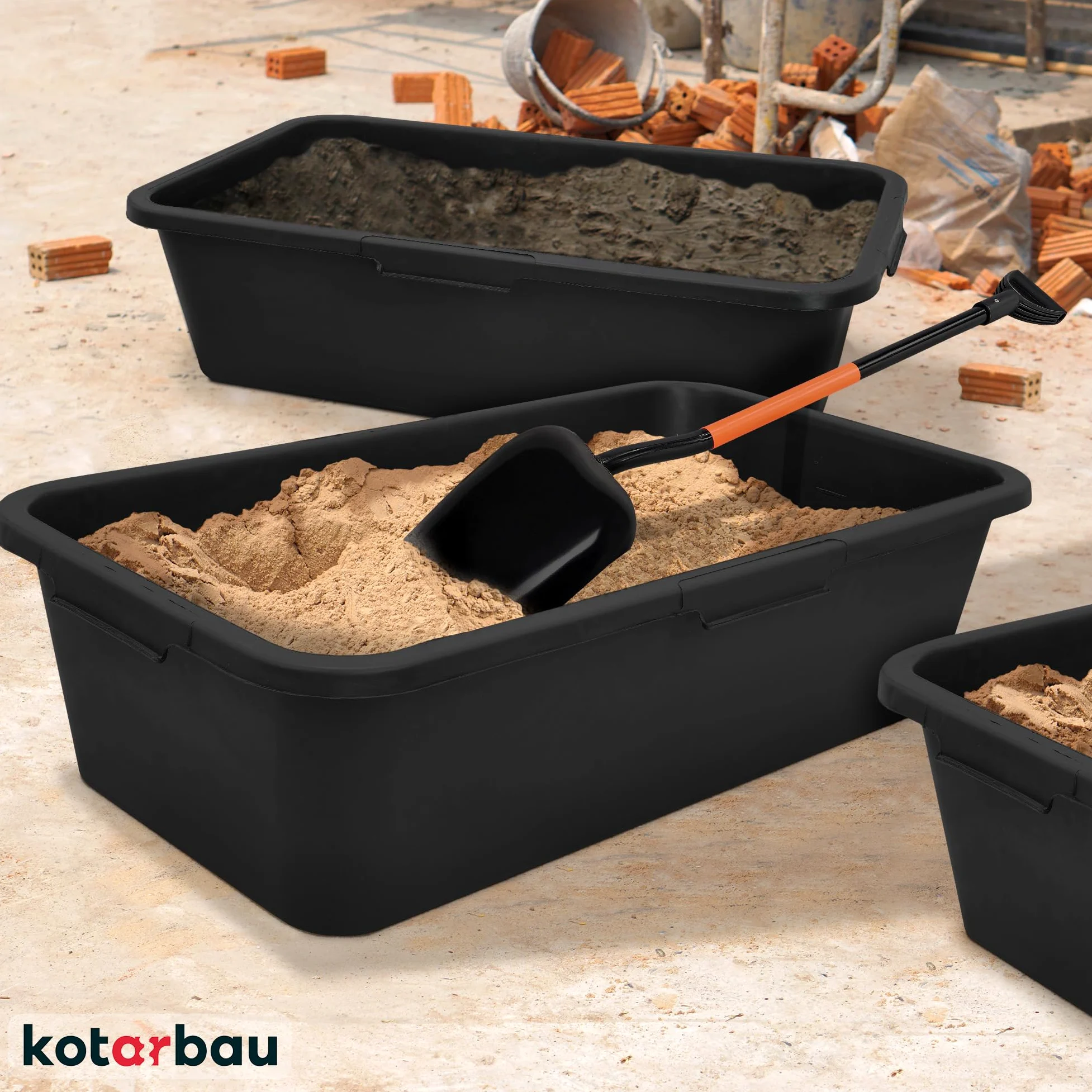 KOTARBAU® Pelle à sable professionnelle avec manche 120 cm pour le jardin pour transporter la terre
