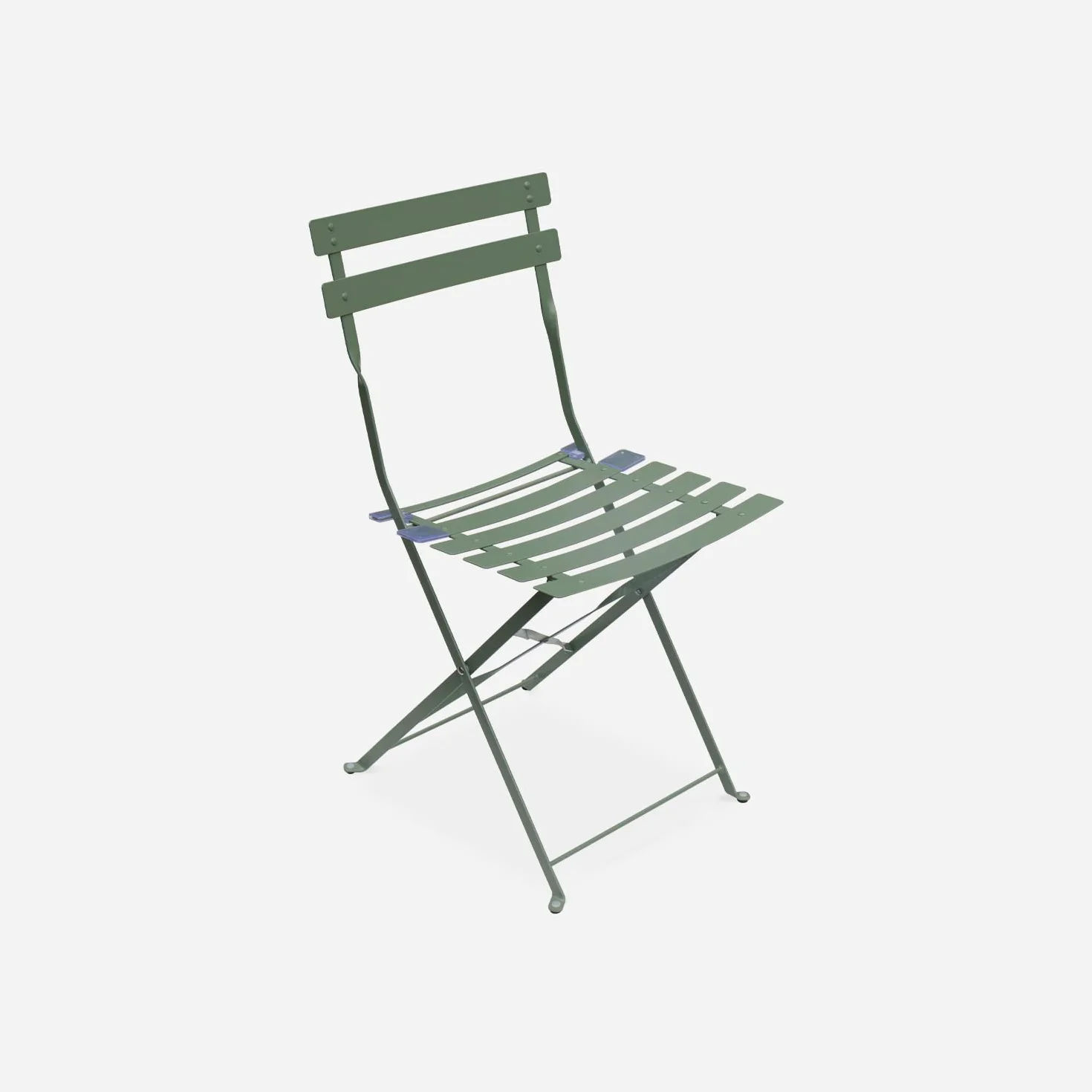 Sweeek Table de Jardin Bistrot Pliante Métal Acier Vert de Gris 70 x 70cm