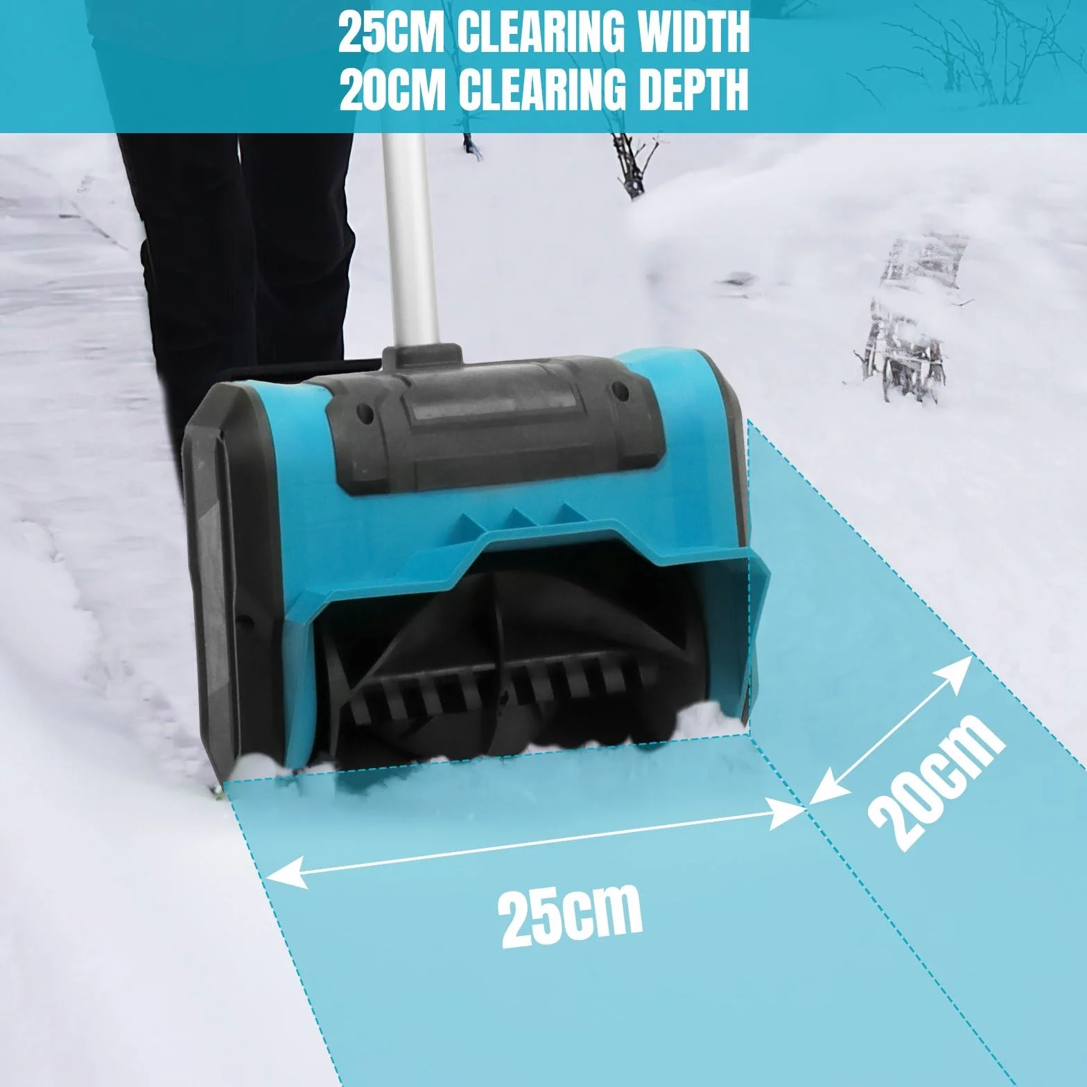 Souffleuse à Neige Sans Fil 18 V Sans Brosse Portée 8 M Largeur 25 Cm