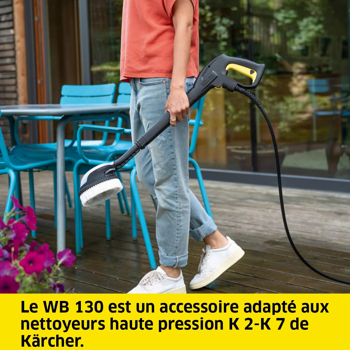 Kärcher Lance de Nettoyage Haute Pression eco!Booster 145, 50% Plus Efficace Que Le Jet Plat & Brosse de Lavage Rotative WB 130, avec Embout Universel, Interchangeable