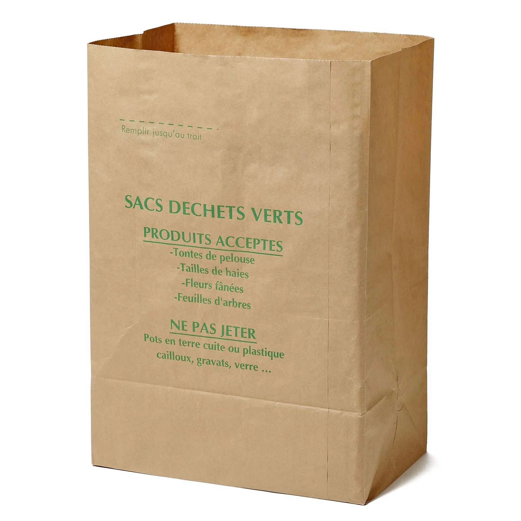 La Cordeline CJN29 10 Sacs à Déchets Papier Kraft 125L Naturel