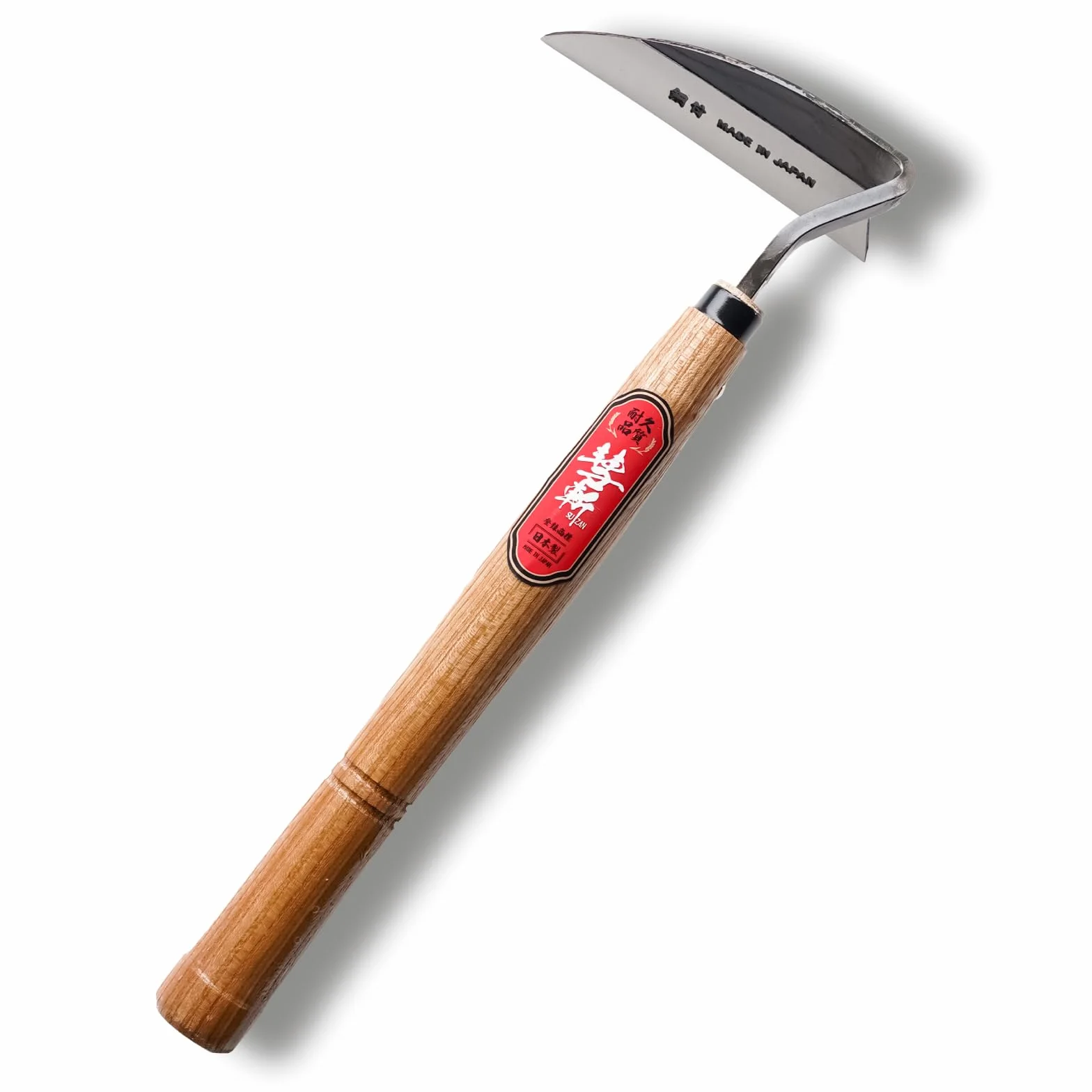 SUIZAN Faucille de désherbage Nejirikama 330mm - Binette Japonaise Sarcloir | Professionnelle Nejiri Kama Désherbeur Arracher Mauvaises herbes Sarclage Potager Massif Ameublir Racines Jardinage Outils