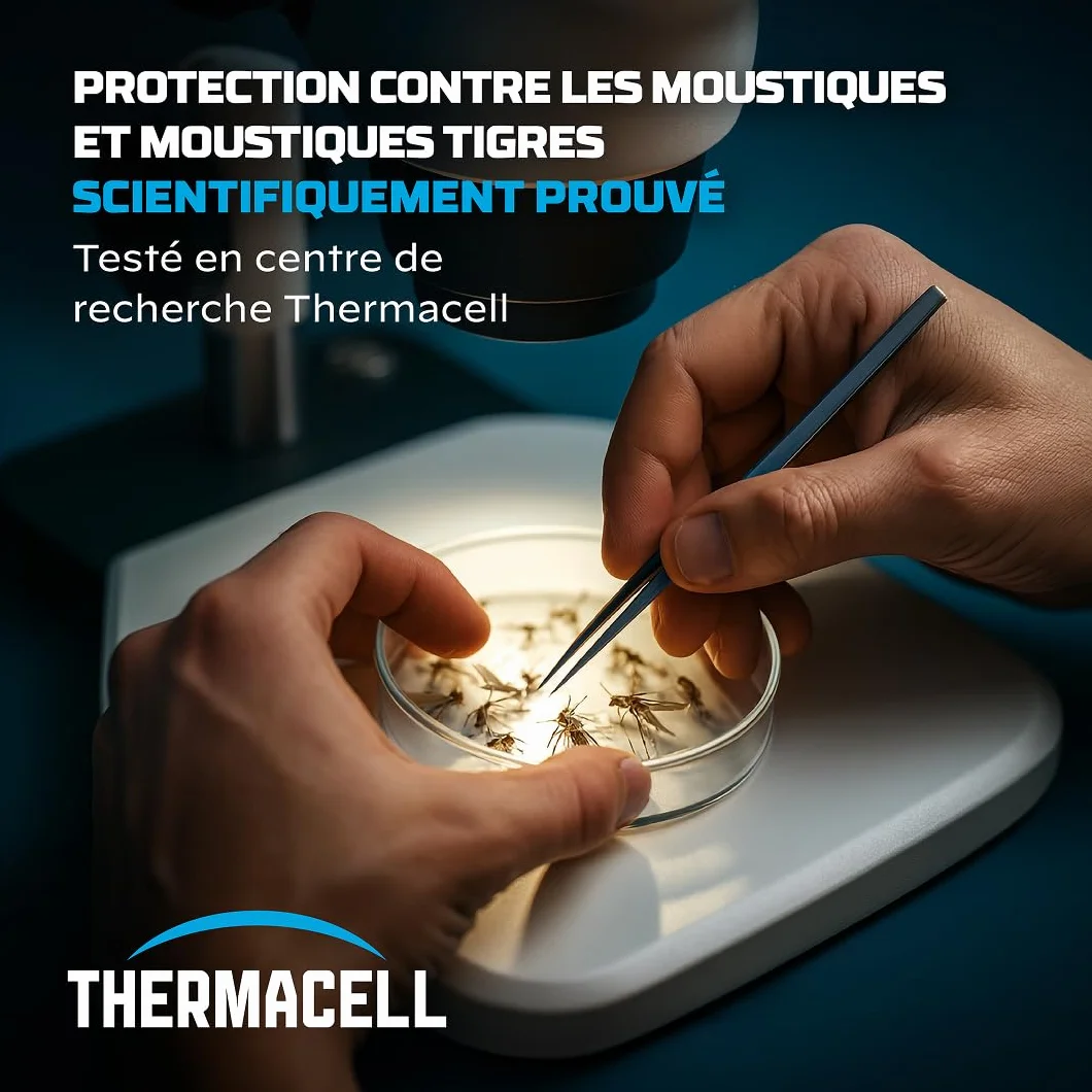 THERMACELL Diffuseur Anti Moustiques Extérieur 20m² Inodore Sans Fil 3 Recharges Noir