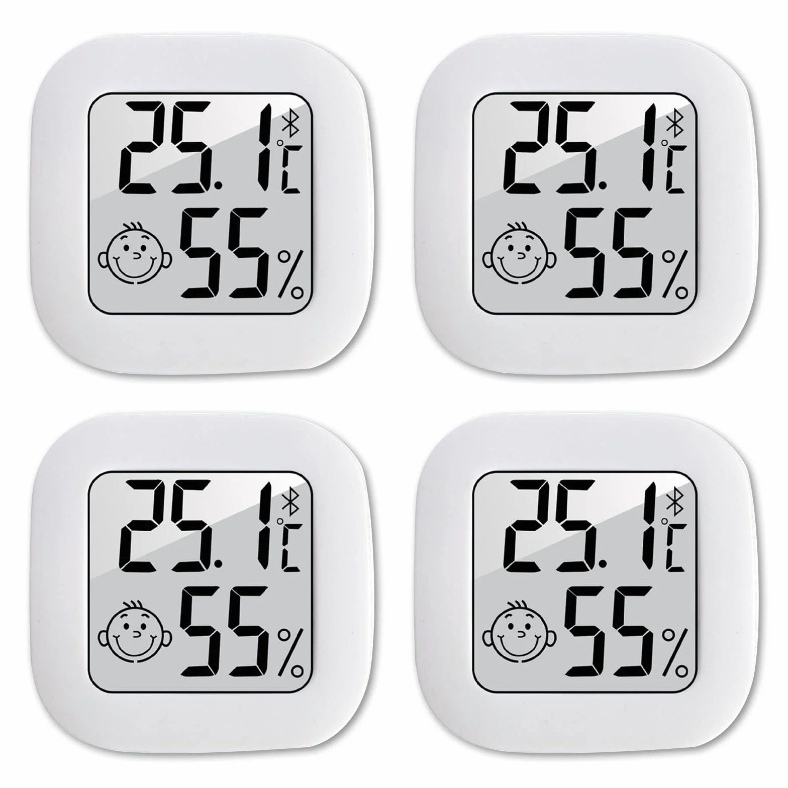 Thermomètre Hygromètre Intérieur RUIZHI 4 pièces Mini Thermomètre Digital Haute Précision Moniteur Température Humidité Portable -50℃~70℃