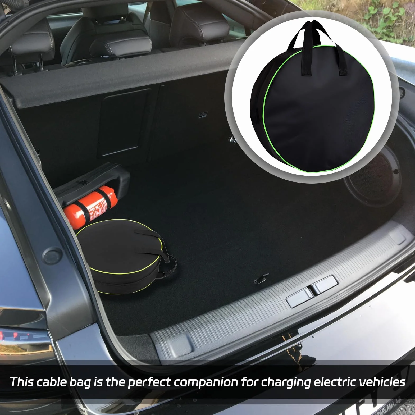 Sac de Transport de Câble EV Voiture électrique 40 x 13 cm Noir