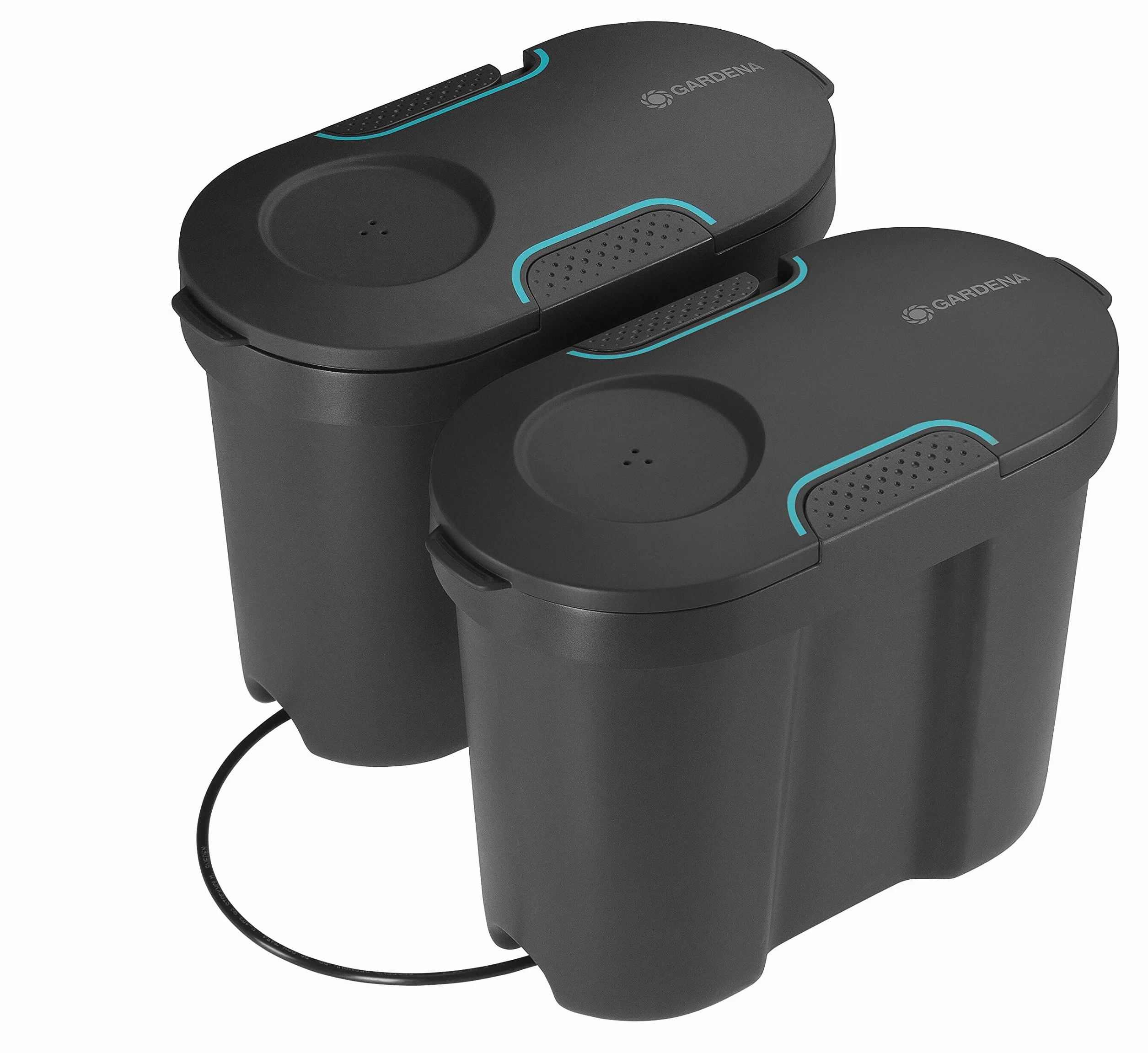 Gardena Aquabloom Solution d'arrosage Automatique Solaire avec réserve d'eau 20 Plantes Goutte à Goutte 14 programmes 13301-20