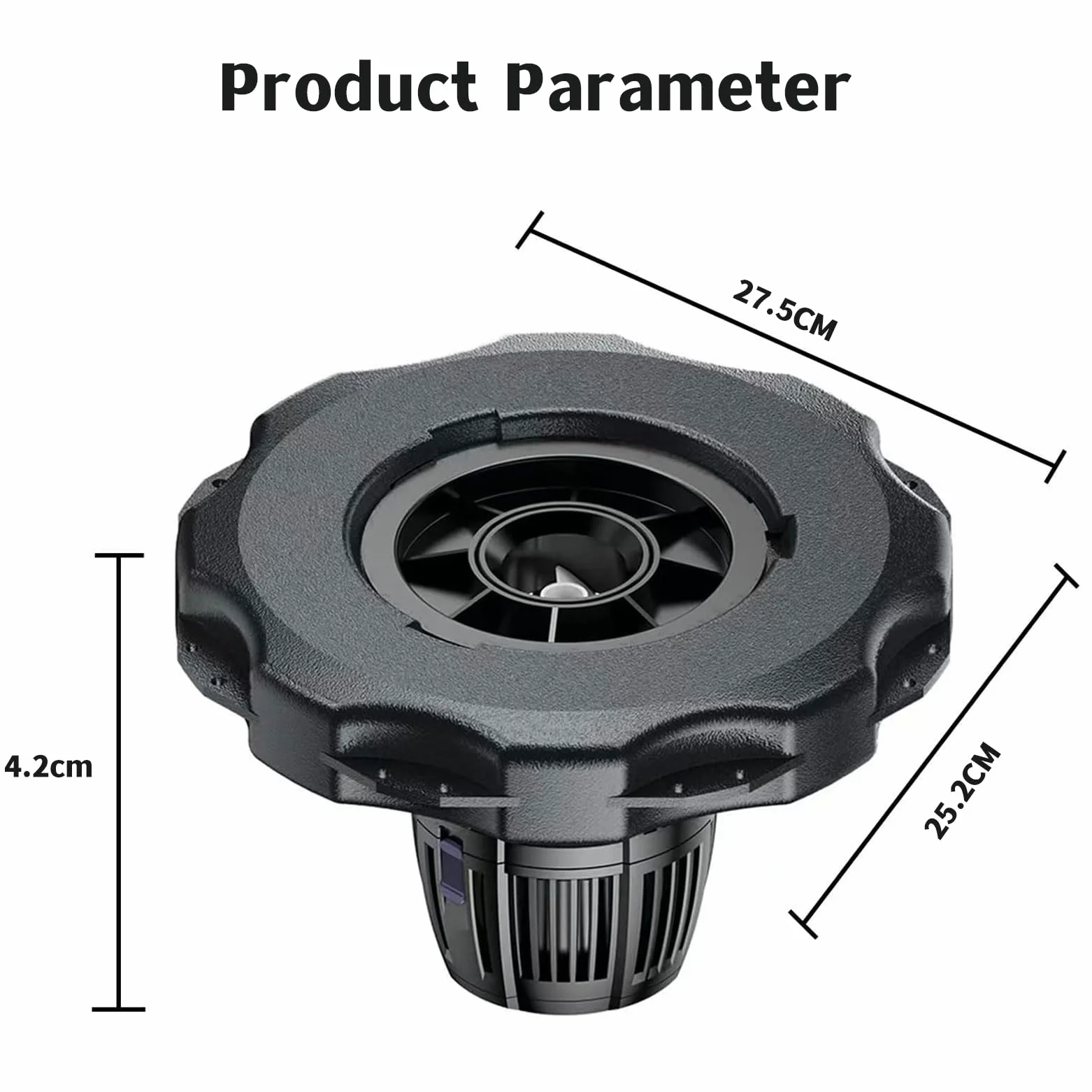 Aérateur de fontaine de bassin pour l'extérieur, pompe flottante avec débit maximal de 20 000 l/h, design économe en énergie pour l'élimination des débris et la purification de l'eau